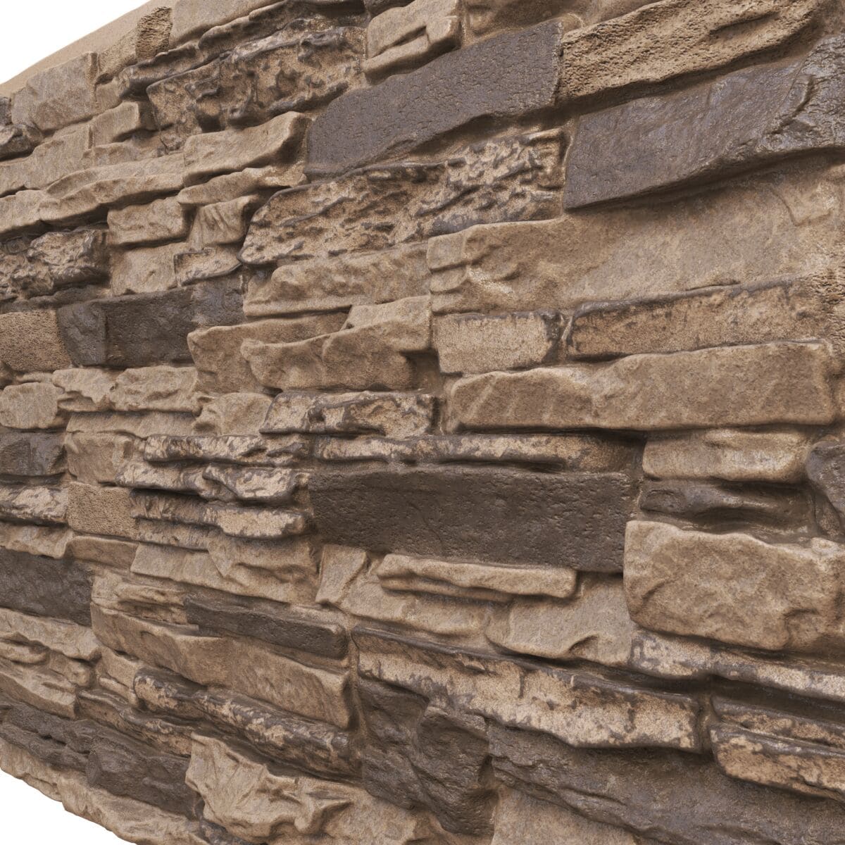 Ekena Millwork 45.75-in x 24.5-in Canyon Ridge Stacked Stone 8-sq ft ...