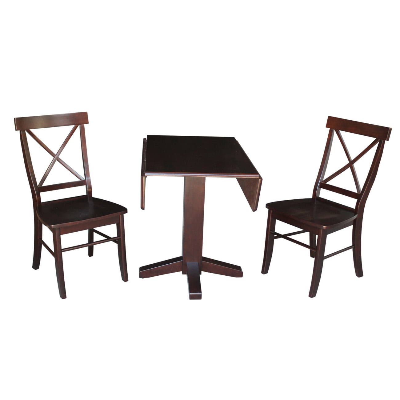 International Concepts K15-36-C613-2 Rich Mocha Casual Dining Room Set with Square Table (Seats 2)