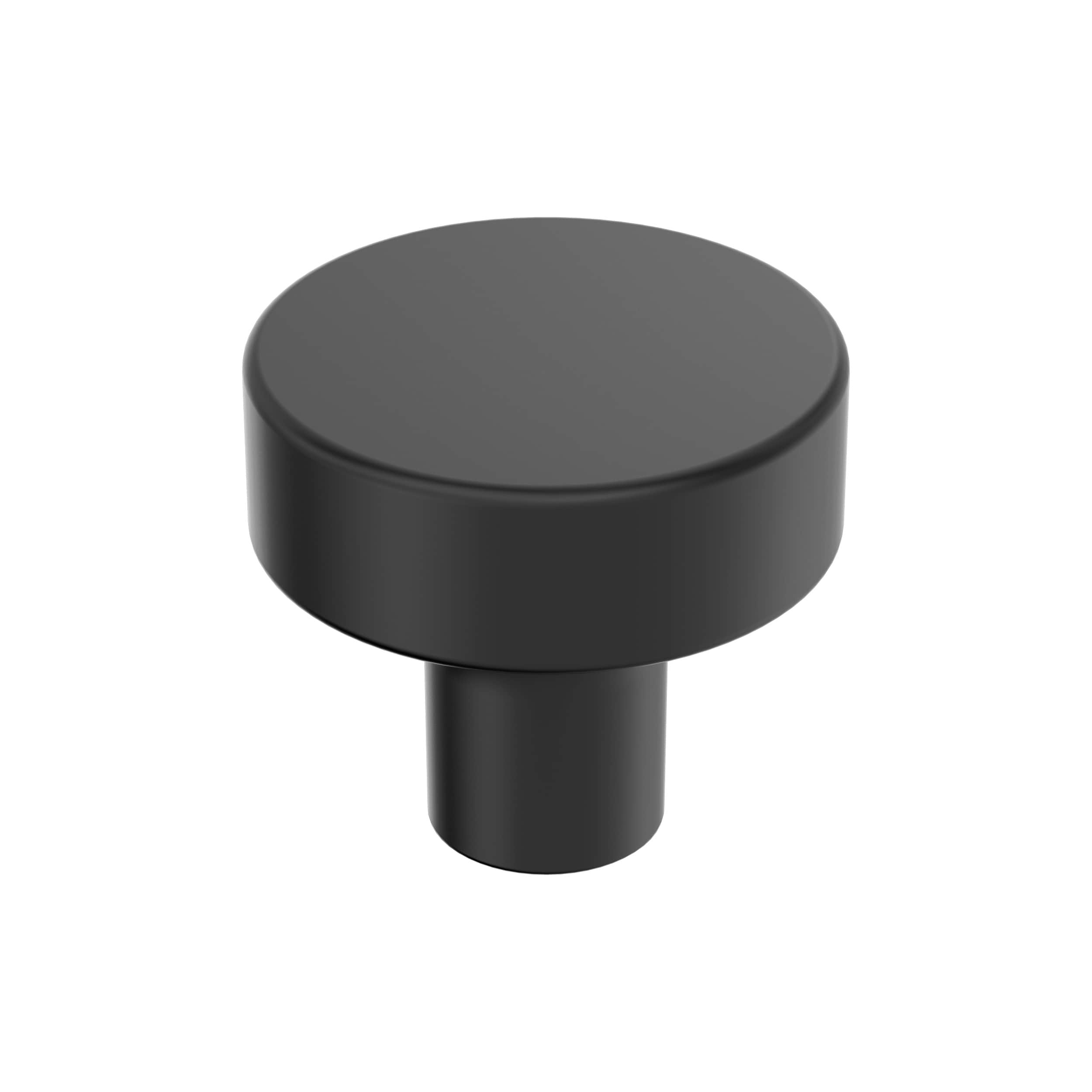 Amerock BP37420MB Merced 1-1/4-in Matte Black Round Contemporary Cabinet Knob