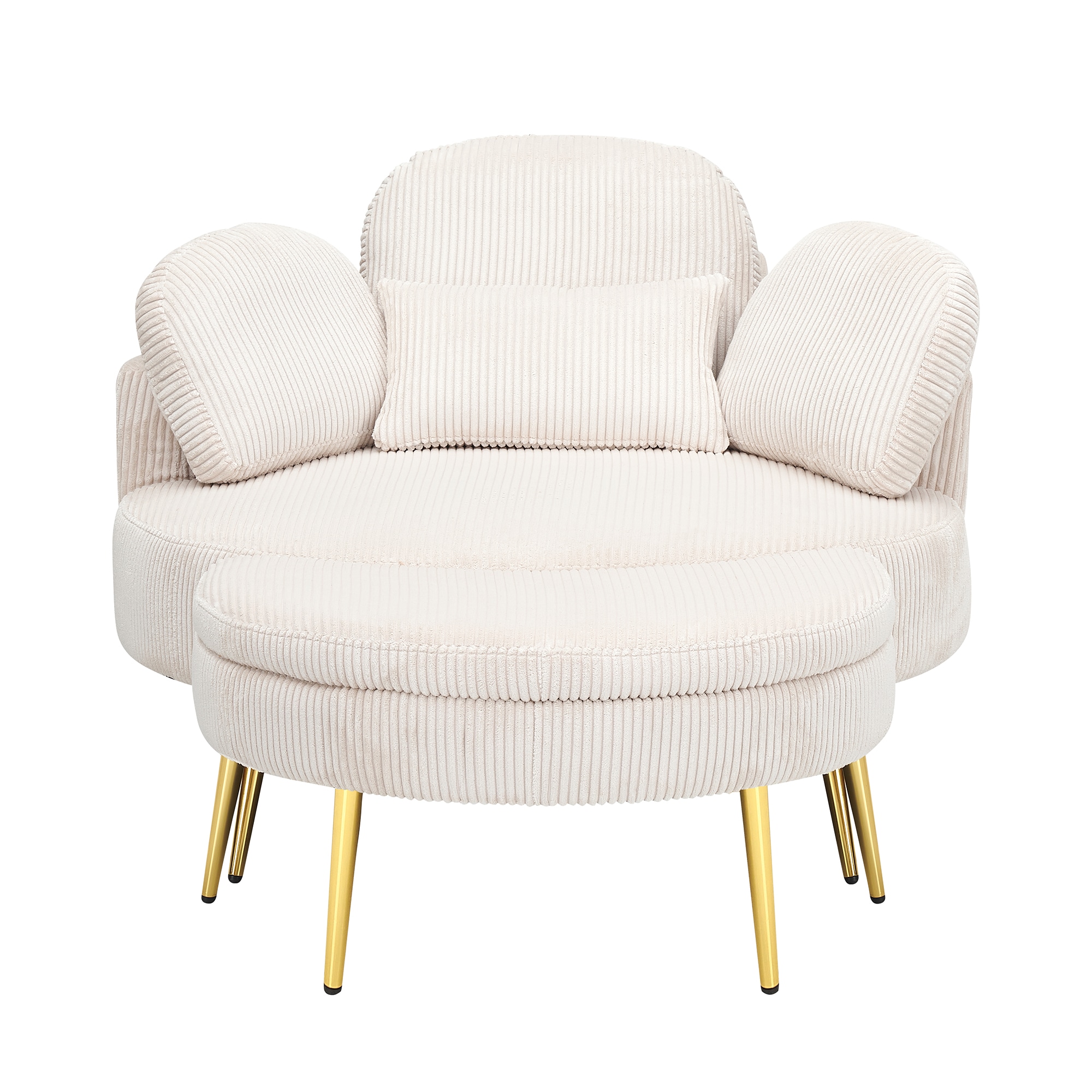 Bybafun YD2700067 45-Inches Modern Beige Reclining Sofa
