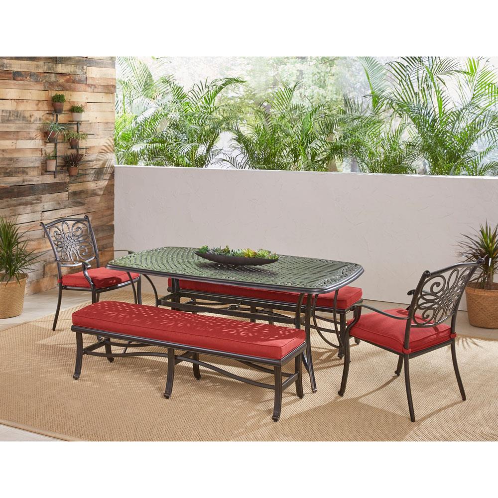 Hanover TRADDN5PCBN-RED Patio-Dining-Sets - View #16