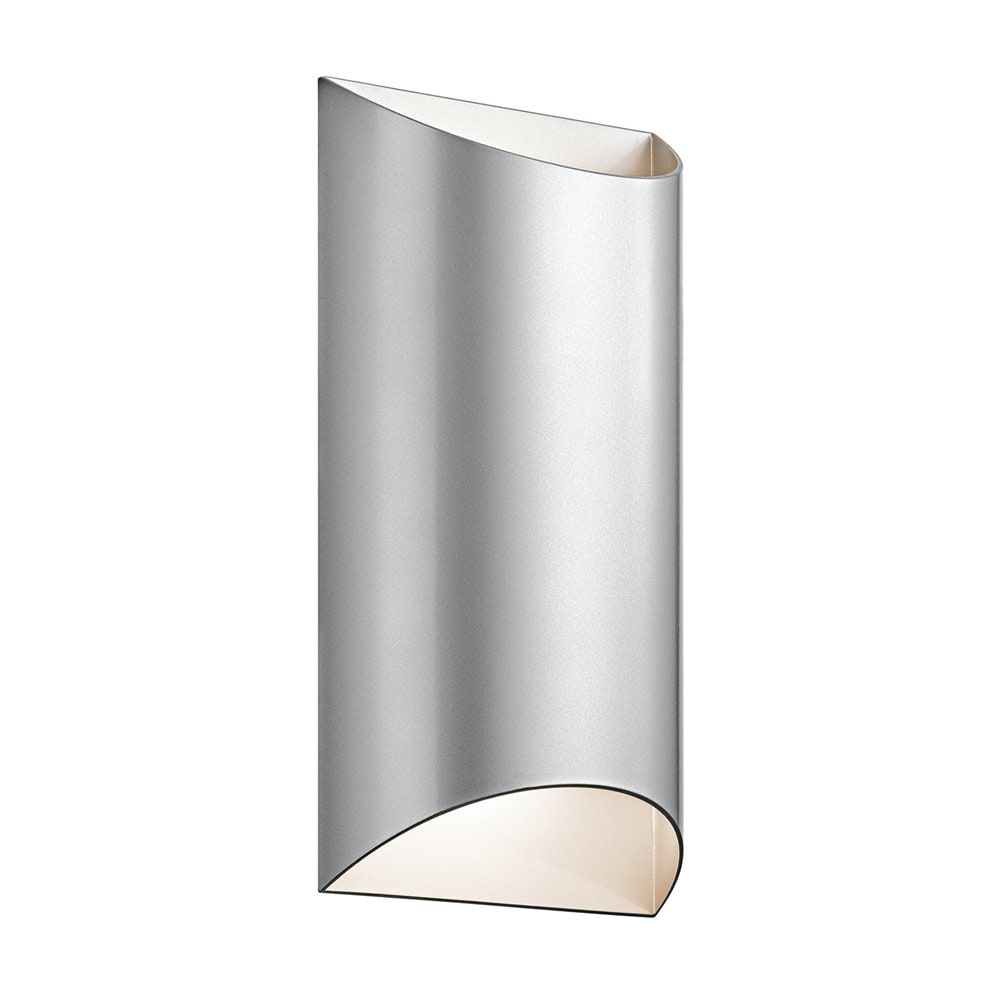 Kichler 49279PLLED Wesley 14-in H Nickel Hardwired Integrated LED Outdoor Wall Light
