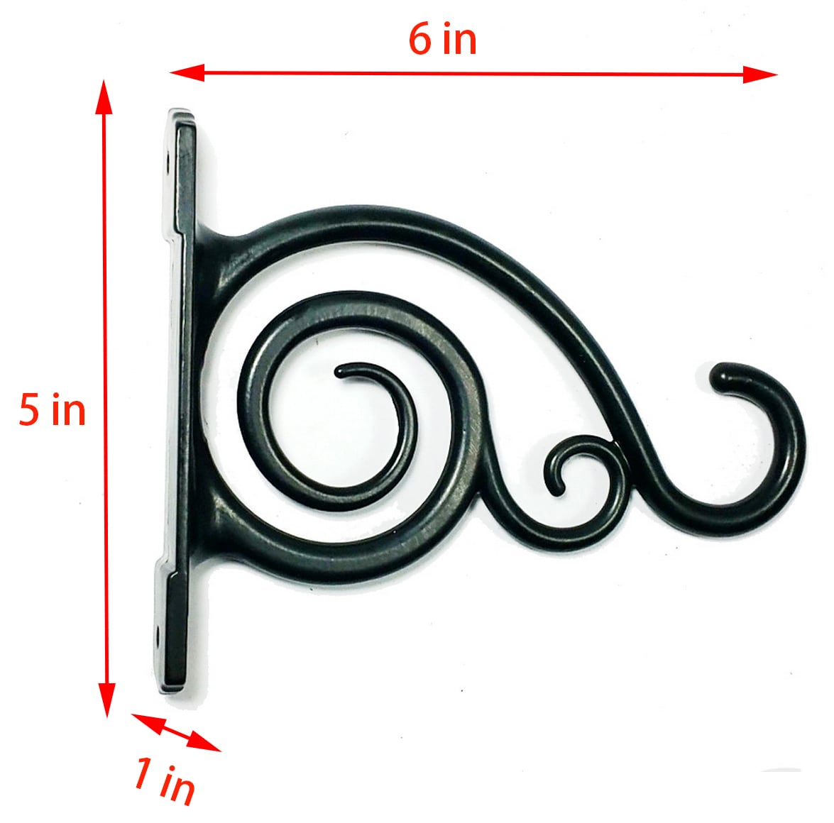 Style Selections 6-in Black Aluminum Plant Hook(s) in the Plant Hooks  department at