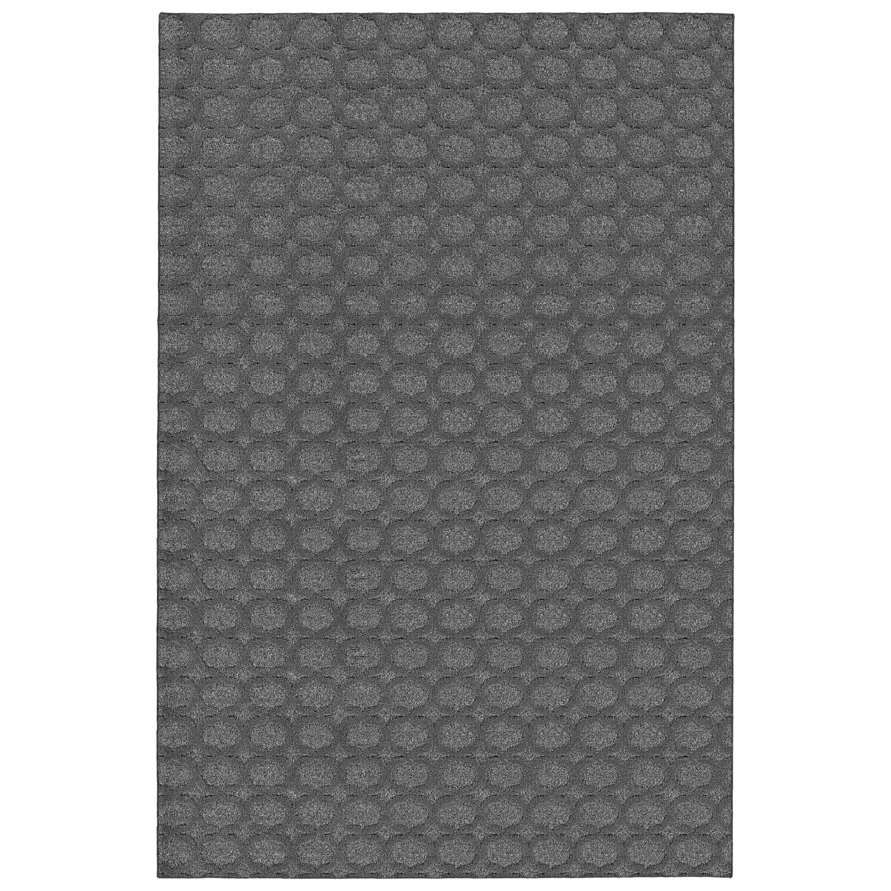 Garland Rug CL100M084120GG5 Garden Trellis 7 x 10 (ft) Tufted Polypropylene Heather Gray Rectangular Indoor/Outdoor Geometric Area rug