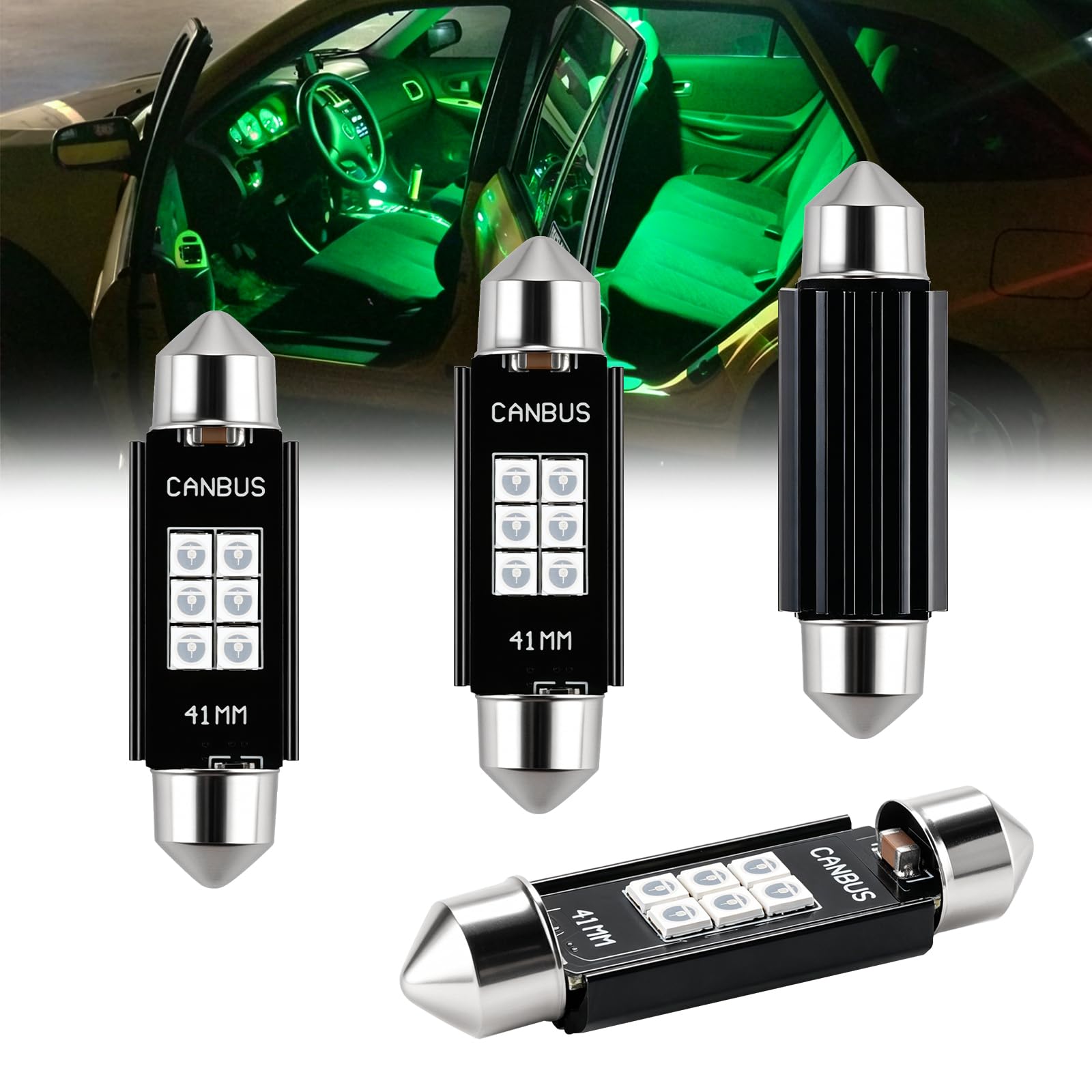 Misopily Green 9-30V Extremely Bright 211-2 212-2 578 Festoon LED Bulbs ...