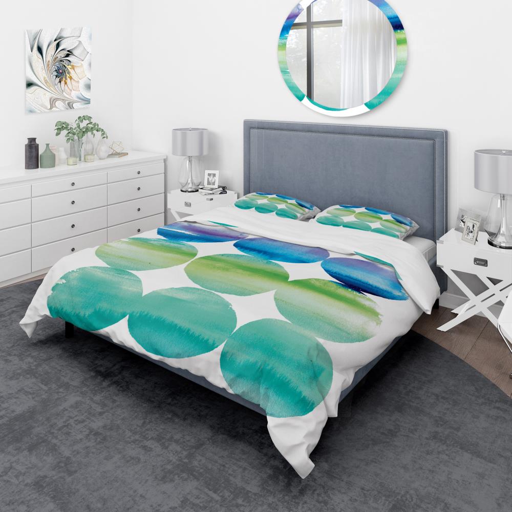 Designart BED31134-T 3 -Piece Blue Twin Duvet cover Set