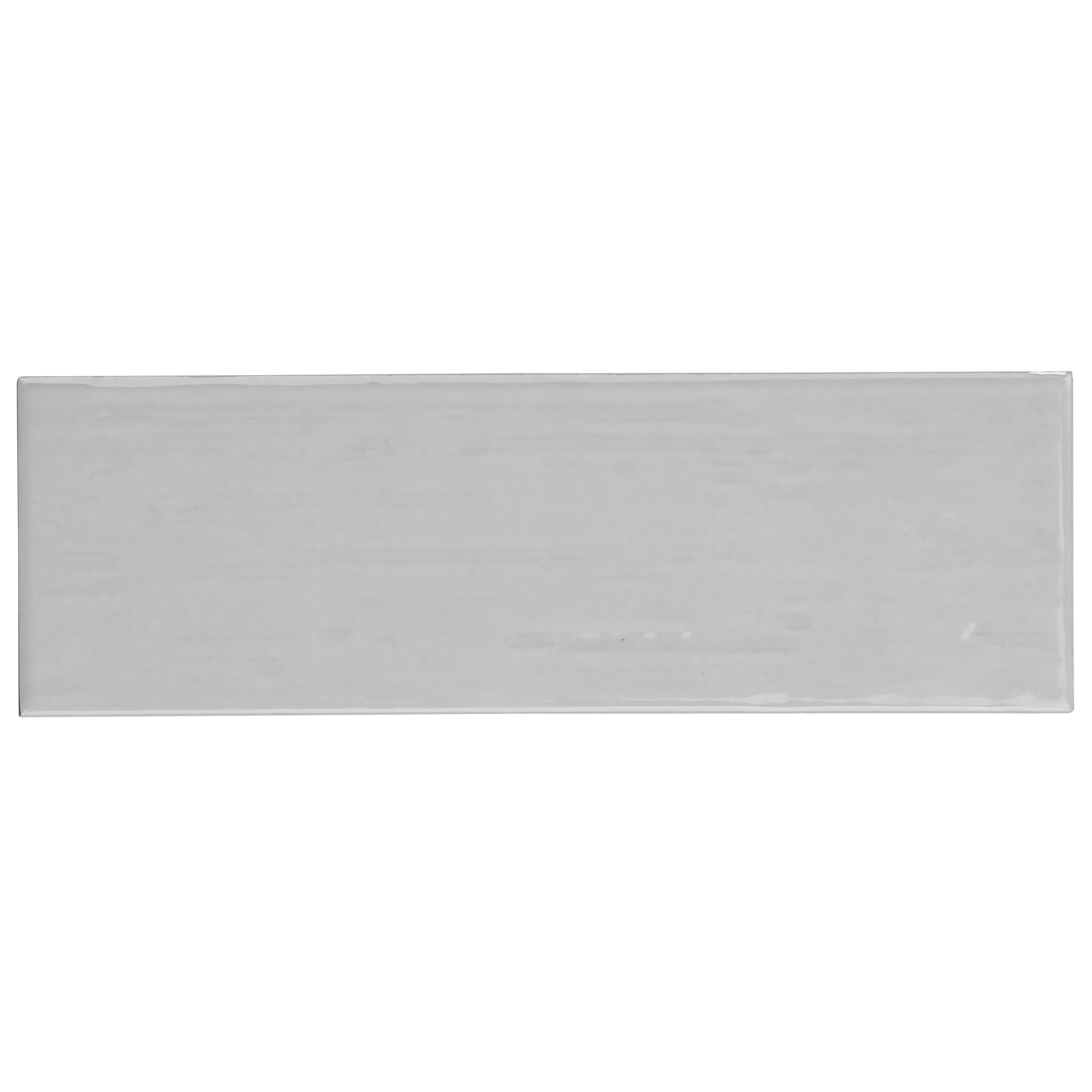 Artmore Tile EXT3RD107002 Sample- Hearth Silver 3-in x 9-in Polished Porcelain Subway Wall Tile