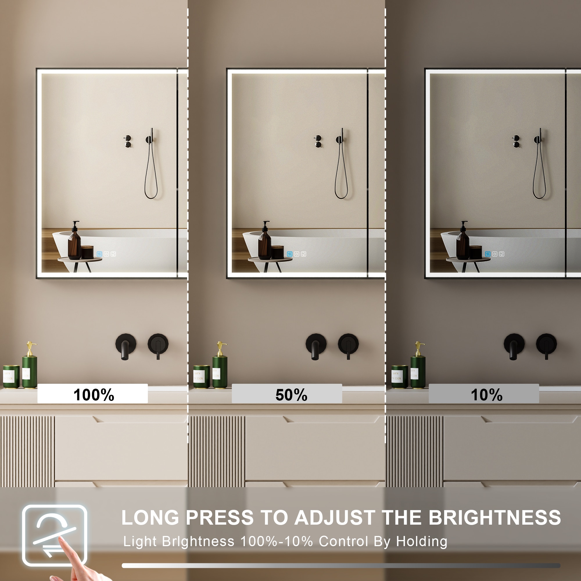 Forclover MF03ZC-BK3030 Bathroom-Medicine-Cabinets - View #5