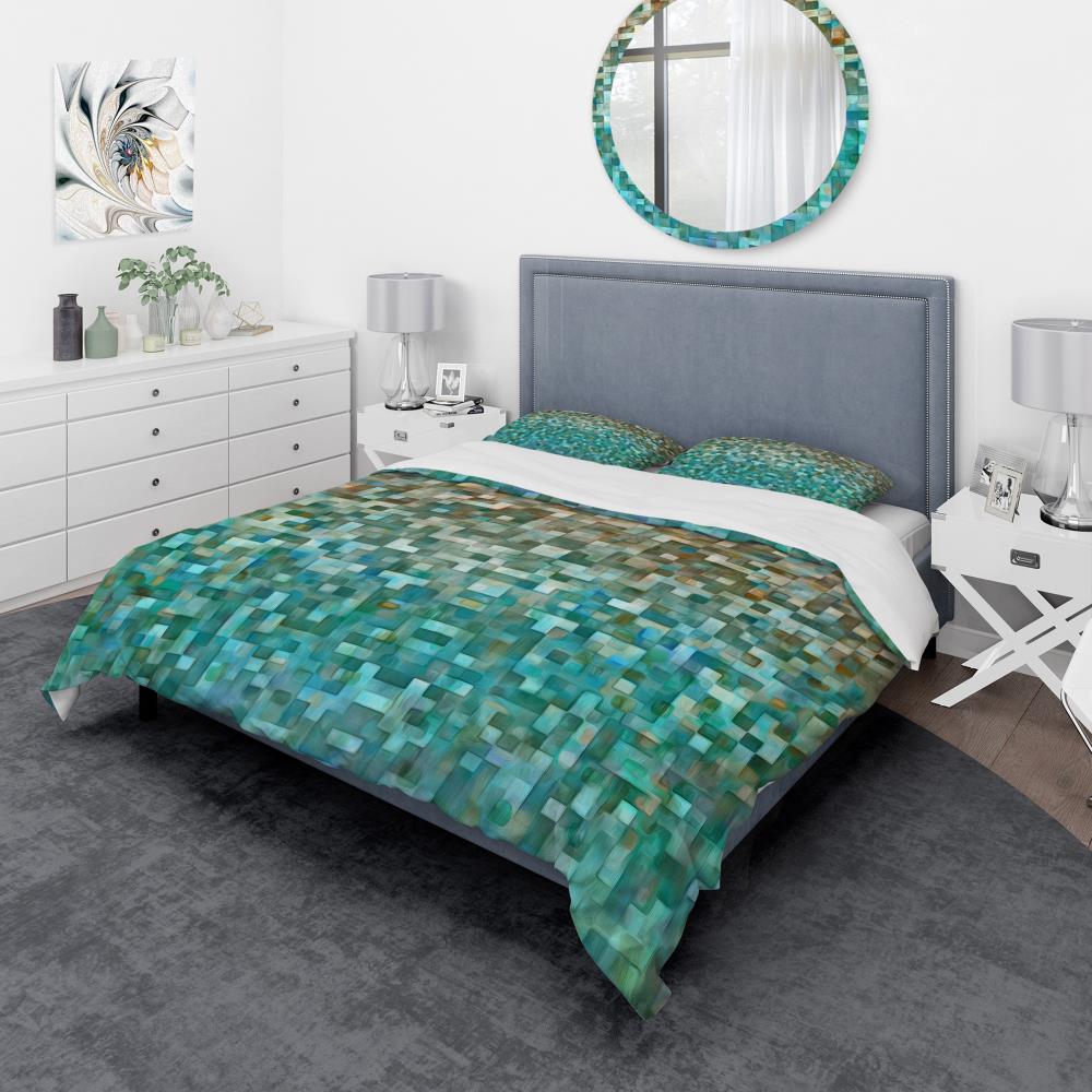 Designart BED30488-T 3 -Piece Blue Twin Duvet cover Set