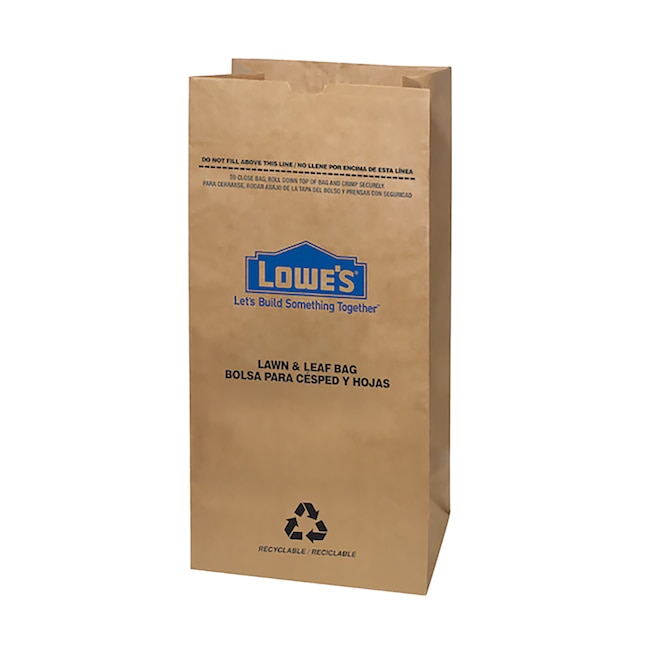 Lowe's 30-Gallons Brown/Tan Outdoor Paper Lawn and Leaf Trash Bag (5-Count)  in the Trash Bags department at