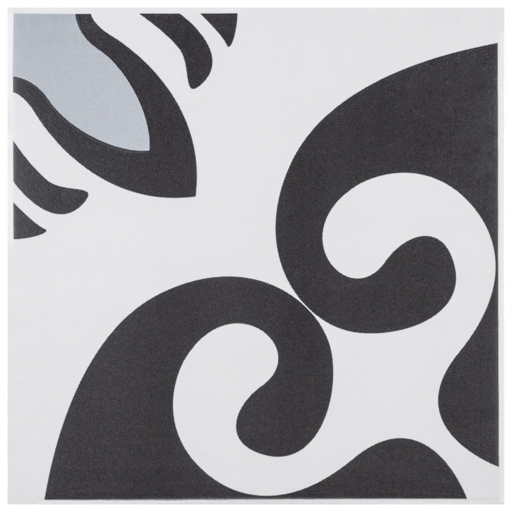 Affinity Tile FTC8TIWH Tierra White 8-in x 8-in Multi-finish Ceramic Encaustic Floor and Wall Tile (11-sq. ft/ Carton)