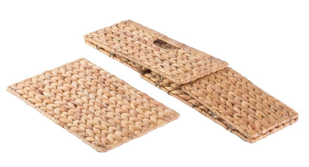 Foldable Natural Water Hyacinth Storage Bin, Small