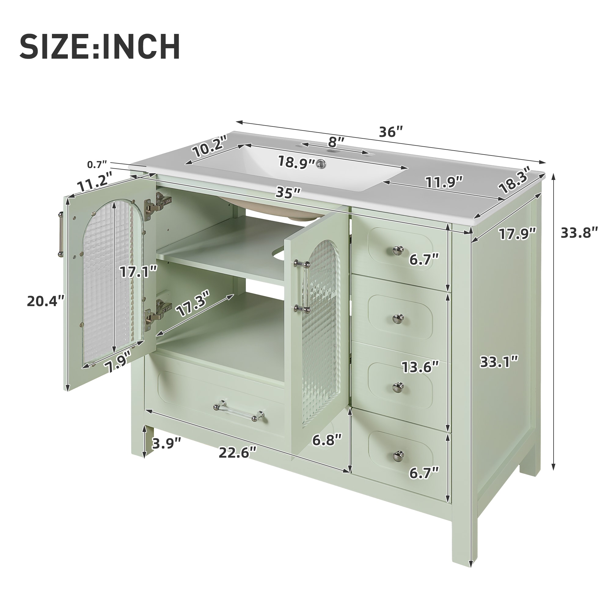ModernLuxe L3P-N710S280025C Bath-Vanity-Combo - View #8