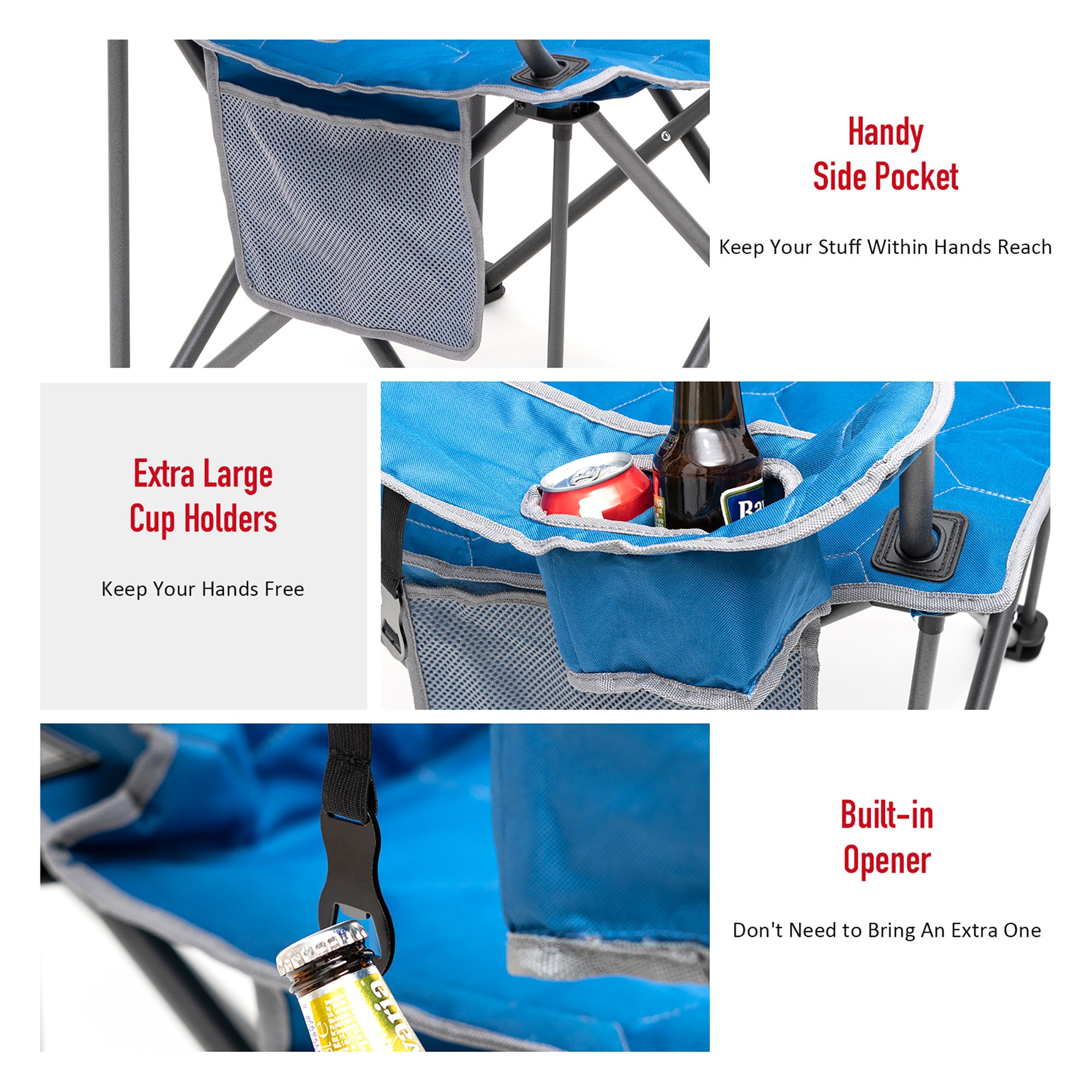 Clihome CL-CCAC2002EBU1 Beach-Camping-Chairs - View #5
