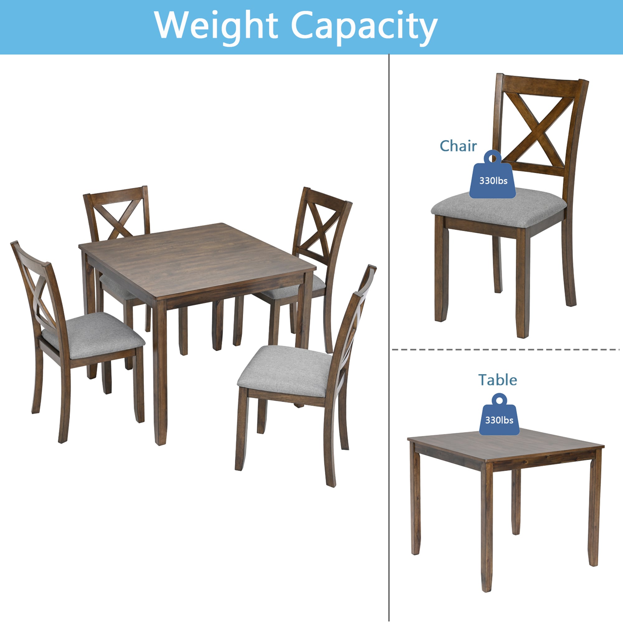 SINOFURN SYA020307BK Dining-Sets - View #6