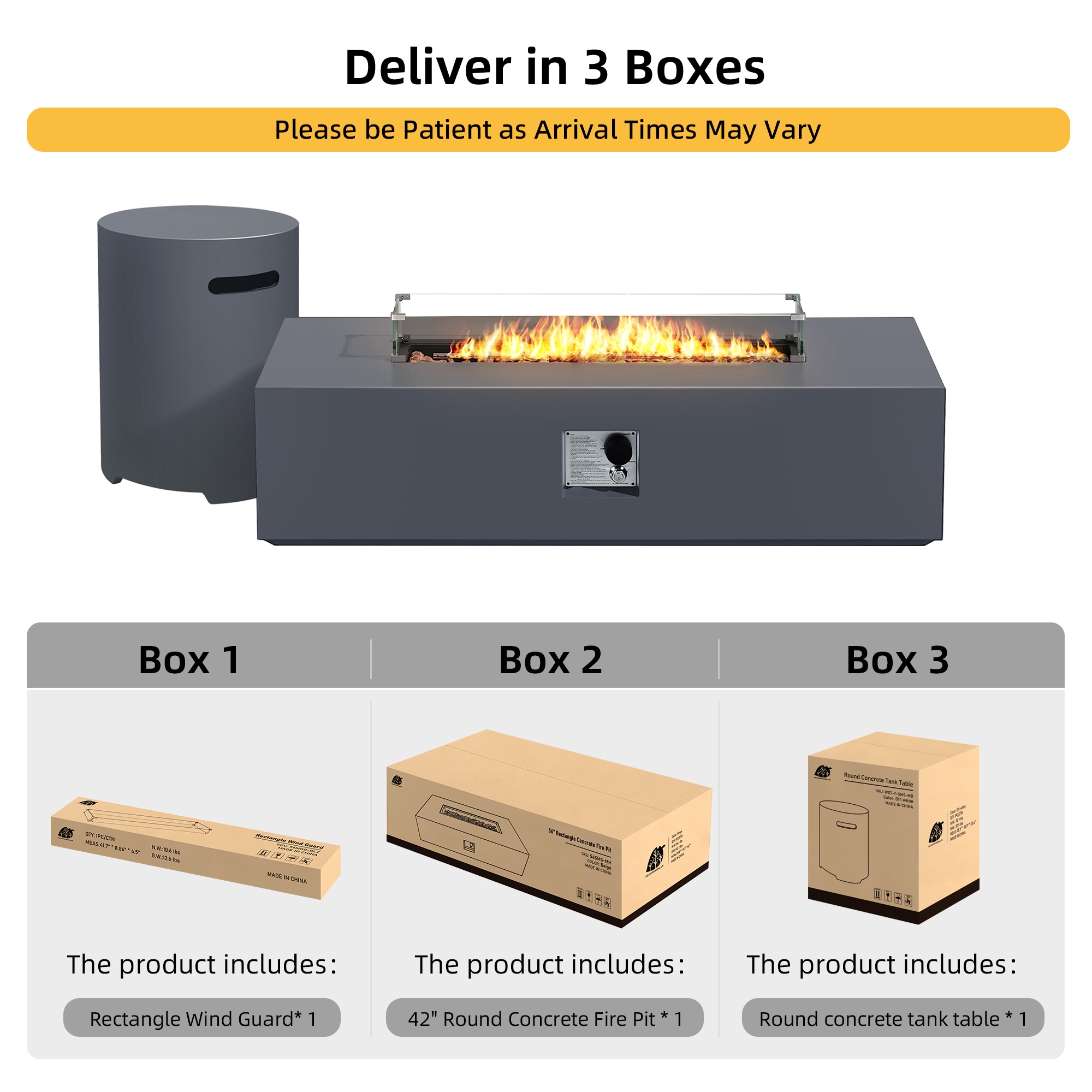 Patio Watcher 56S-CFX-BEIGE-GST Outdoor-Gas-Firepits - View #10