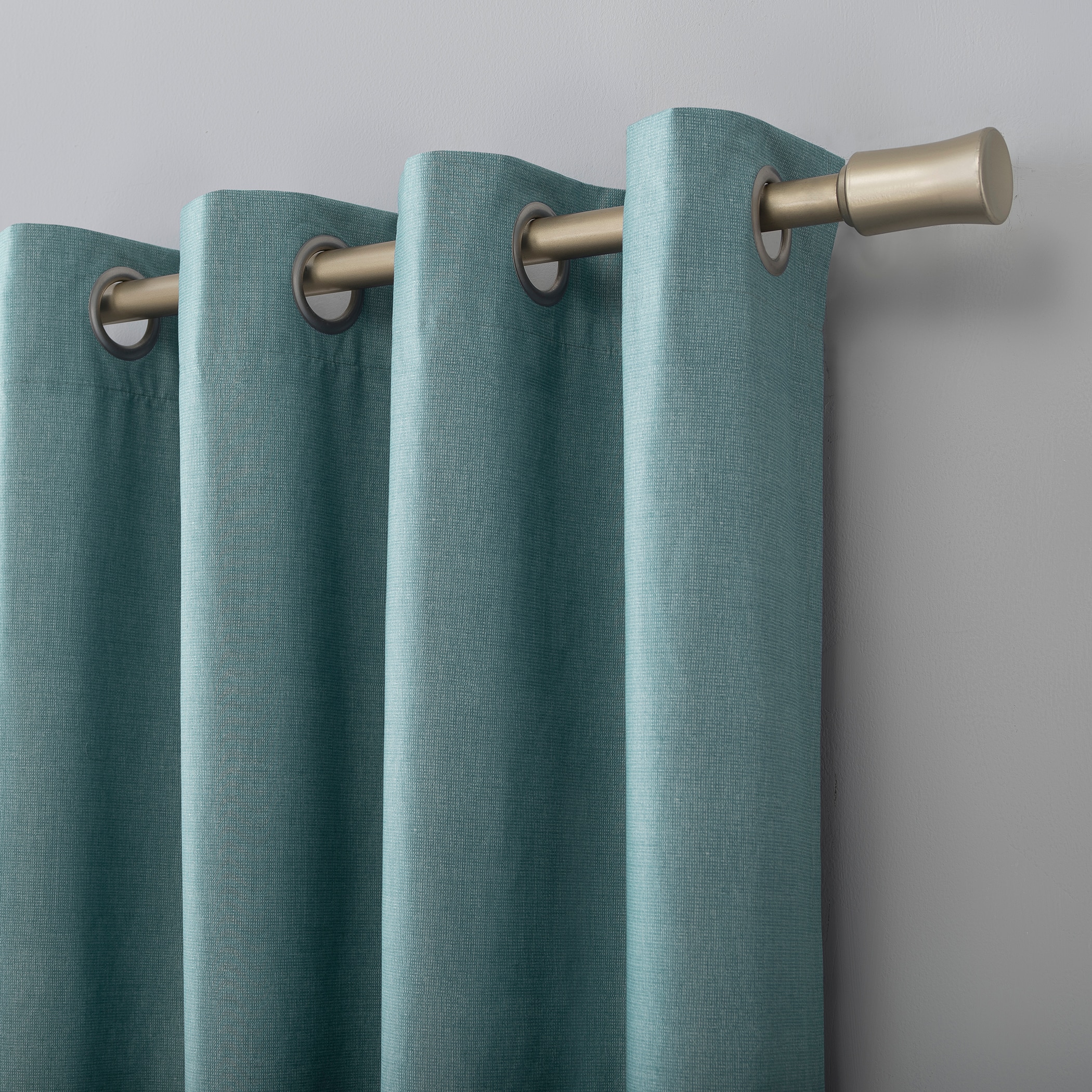 Mineral Blue Blackout Thermal Insulated Grommet Curtain Panel