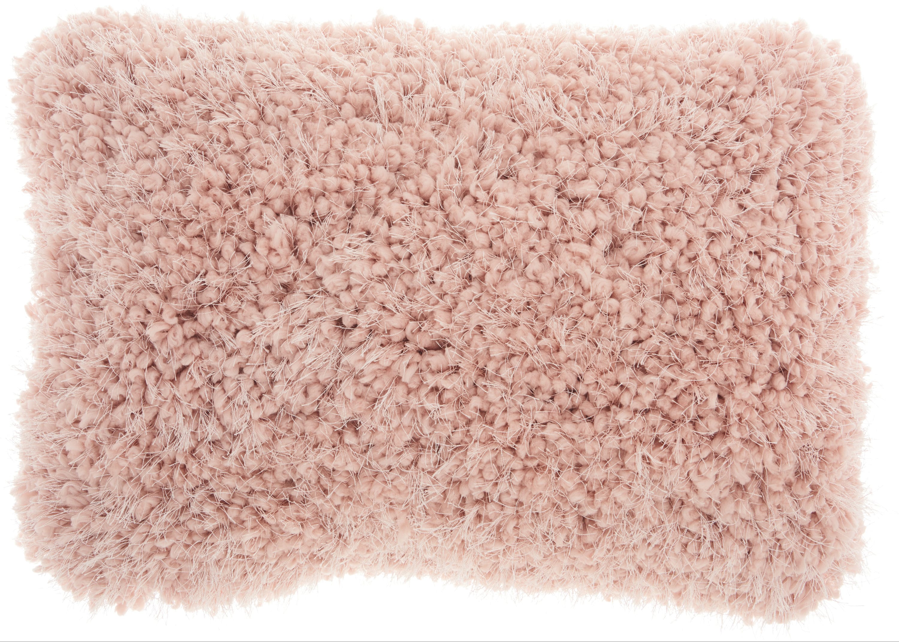 Mina Victory 798019058197 Shag 20-in x 14-in Rose Rectangular Indoor Decorative Pillow