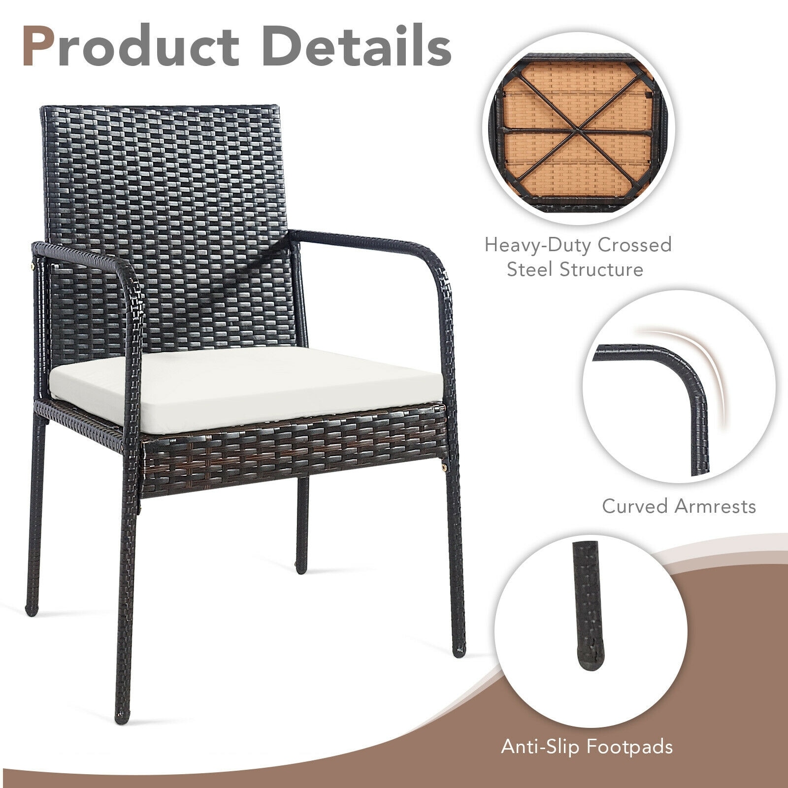 WELLFOR OUG69382 Patio-Chairs - View #8