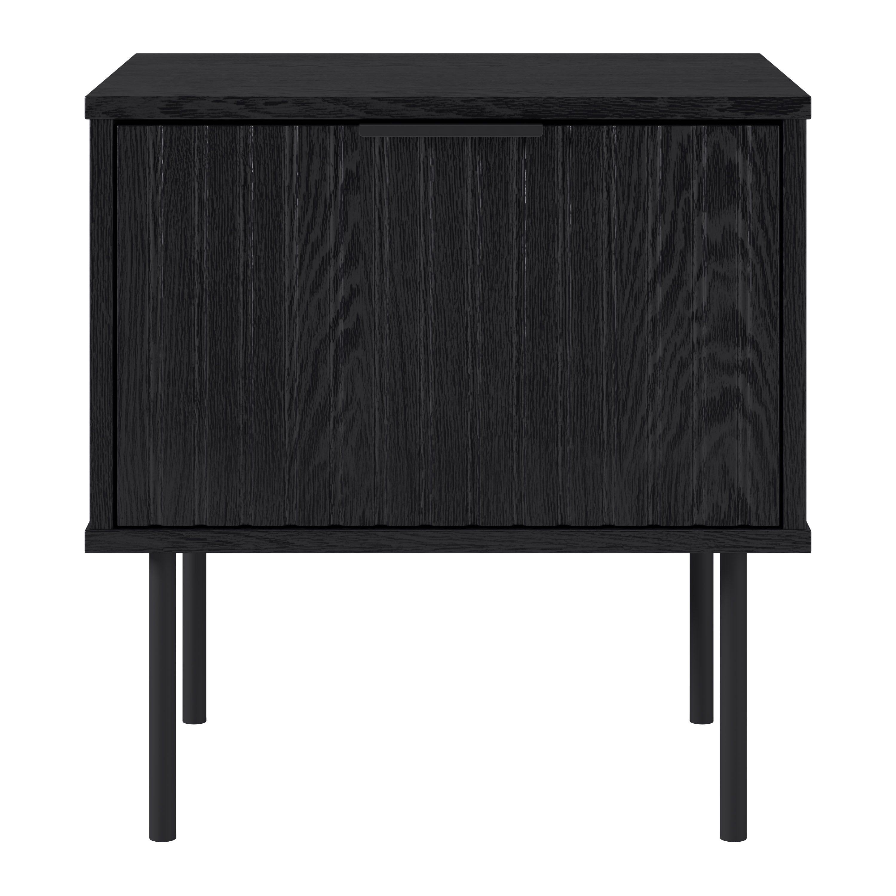 CorLiving BVLMA287E 19-in W x 20-in H Black Composite Rectangular Modern End Table with Storage Assembly Required