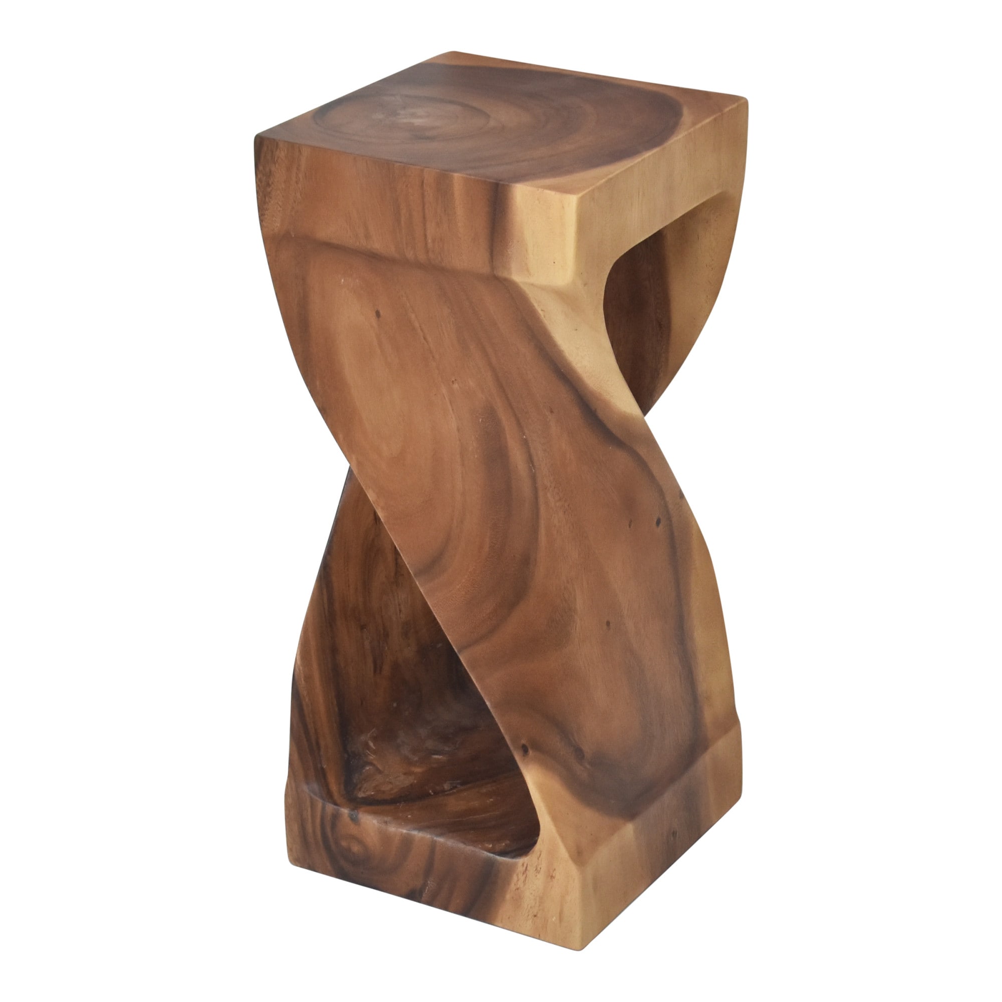 Steve Silver SL150E 12-in W x 26-in H Natural Brown Finish Wood Square Rustic End Table