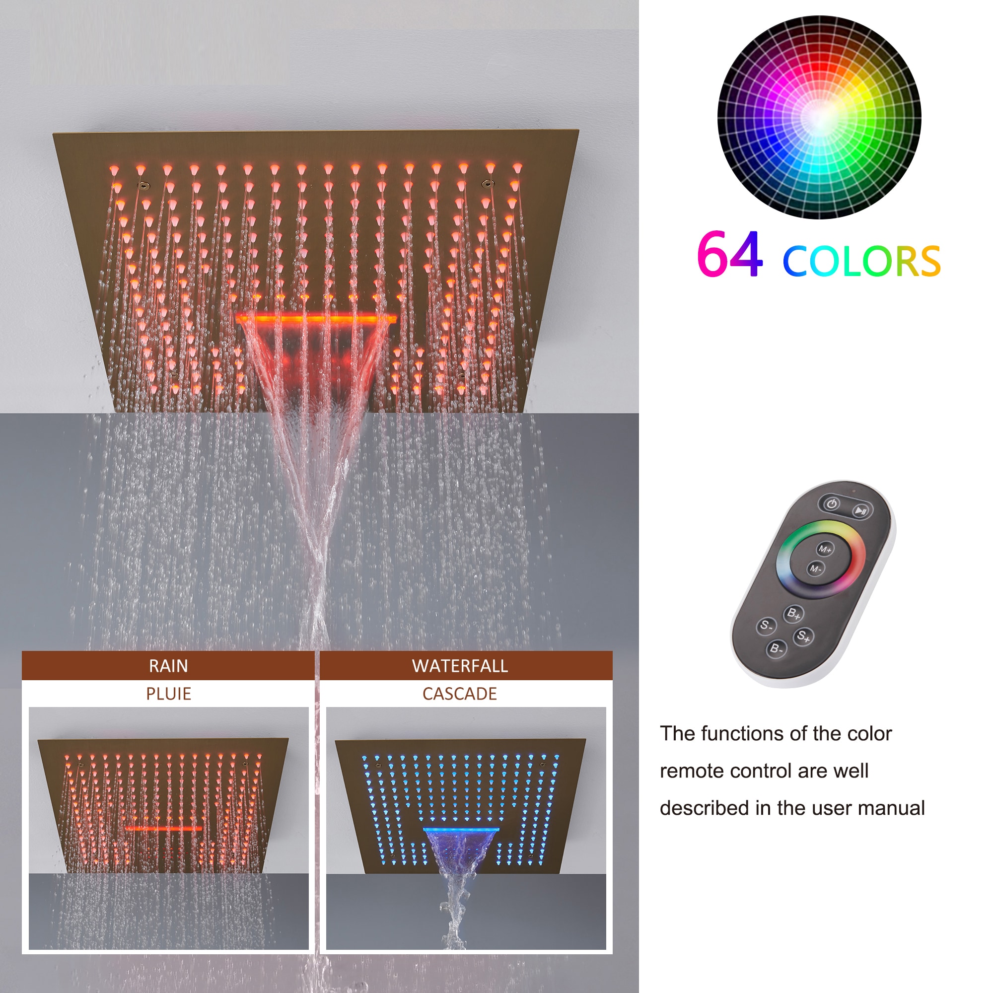 Clihome RCH-BAST8516B Showerhead-Bar-Panels - View #4