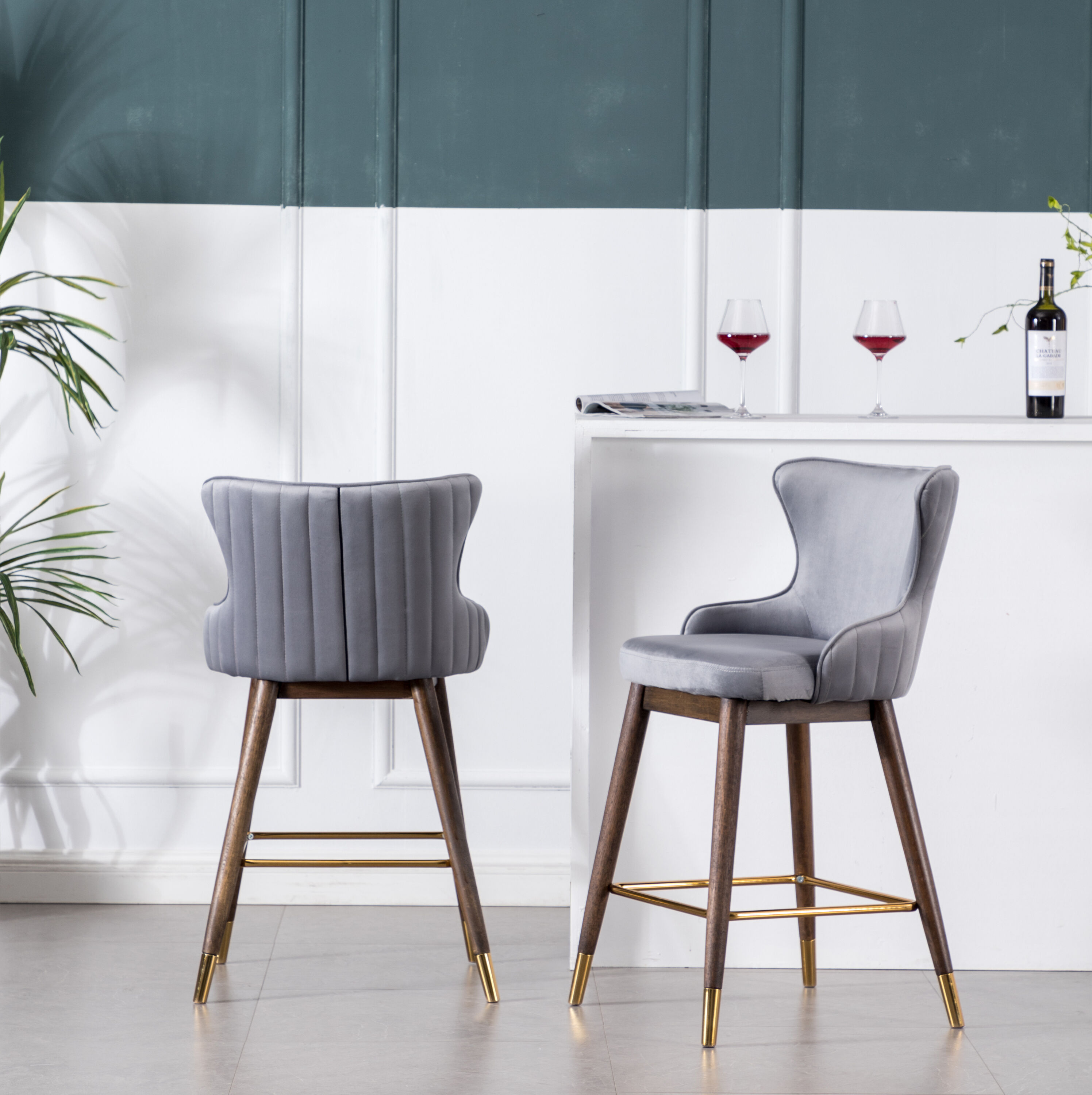 Roundhill Furniture PC311GY stools - View #6