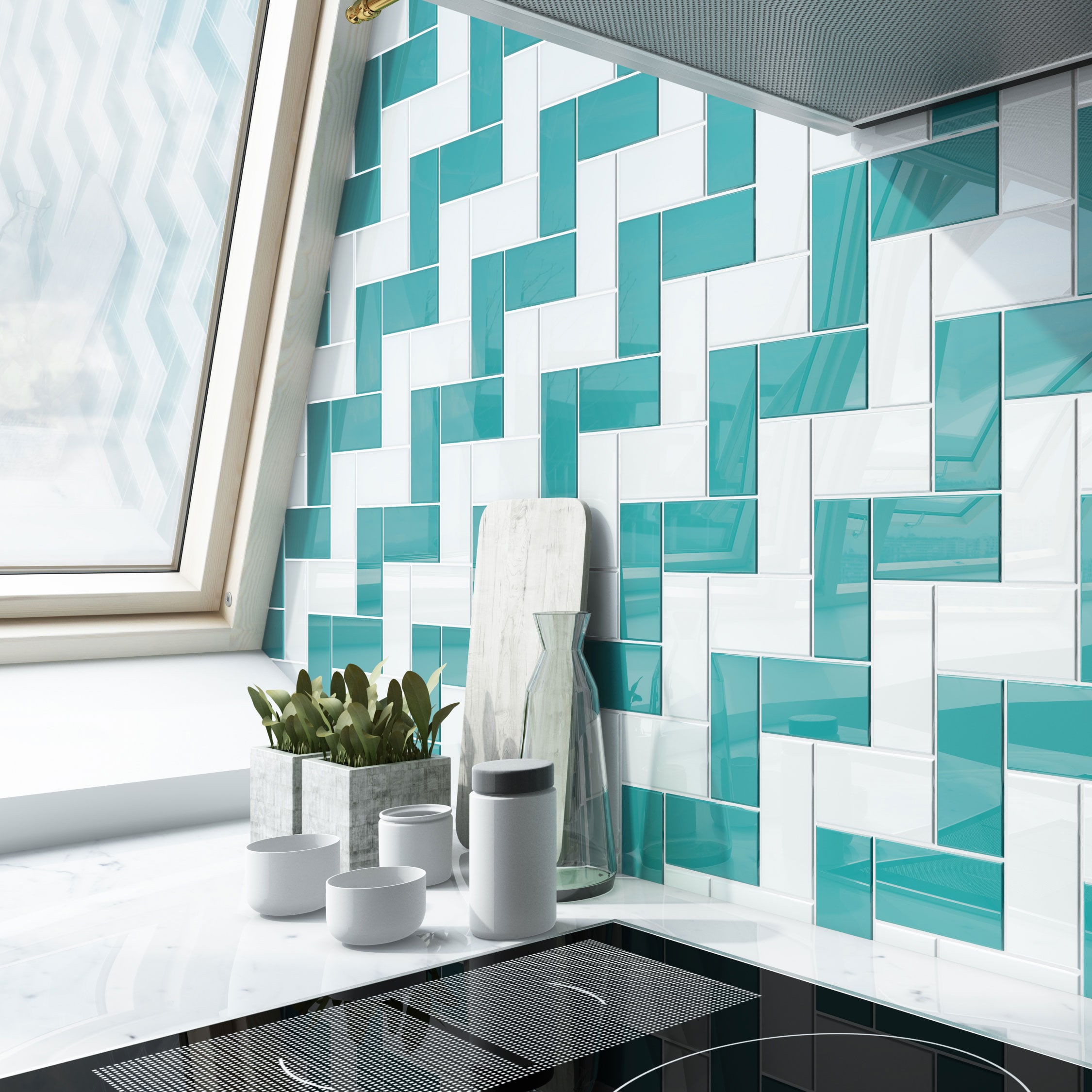 Giorbello 4x12 Glass Subway Tiles 15 Pack Teal 4 In X 12 In Glossy Glass Subway Wall Tile In The