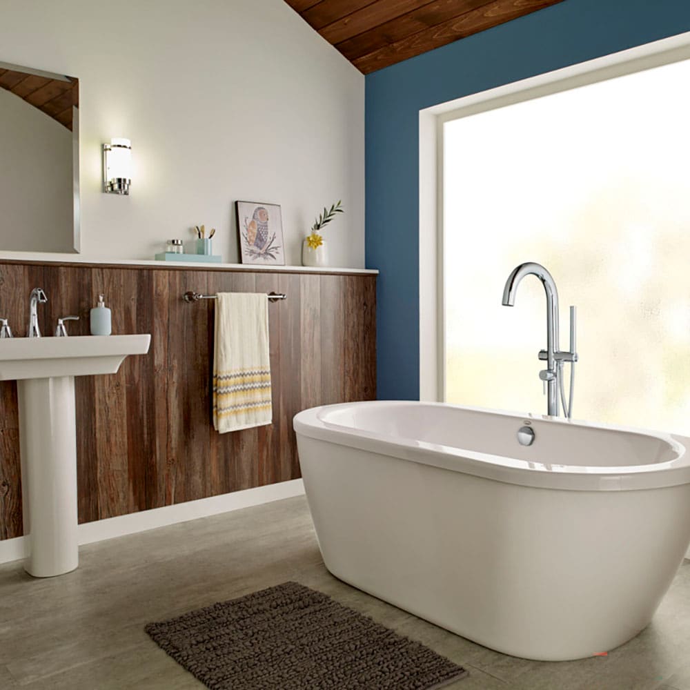 Cadet 66'' Arctic White Acrylic Freestanding Soaking Bathtub
