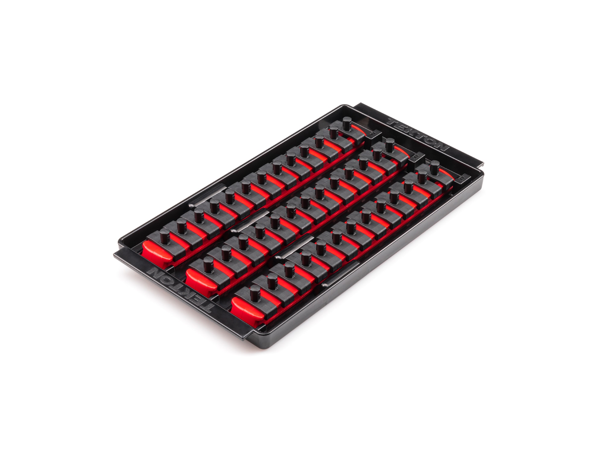 TEKTON OST05139 Plastic Socket storage - 1/4 in drive x 8 inch socket rails with 39 clips