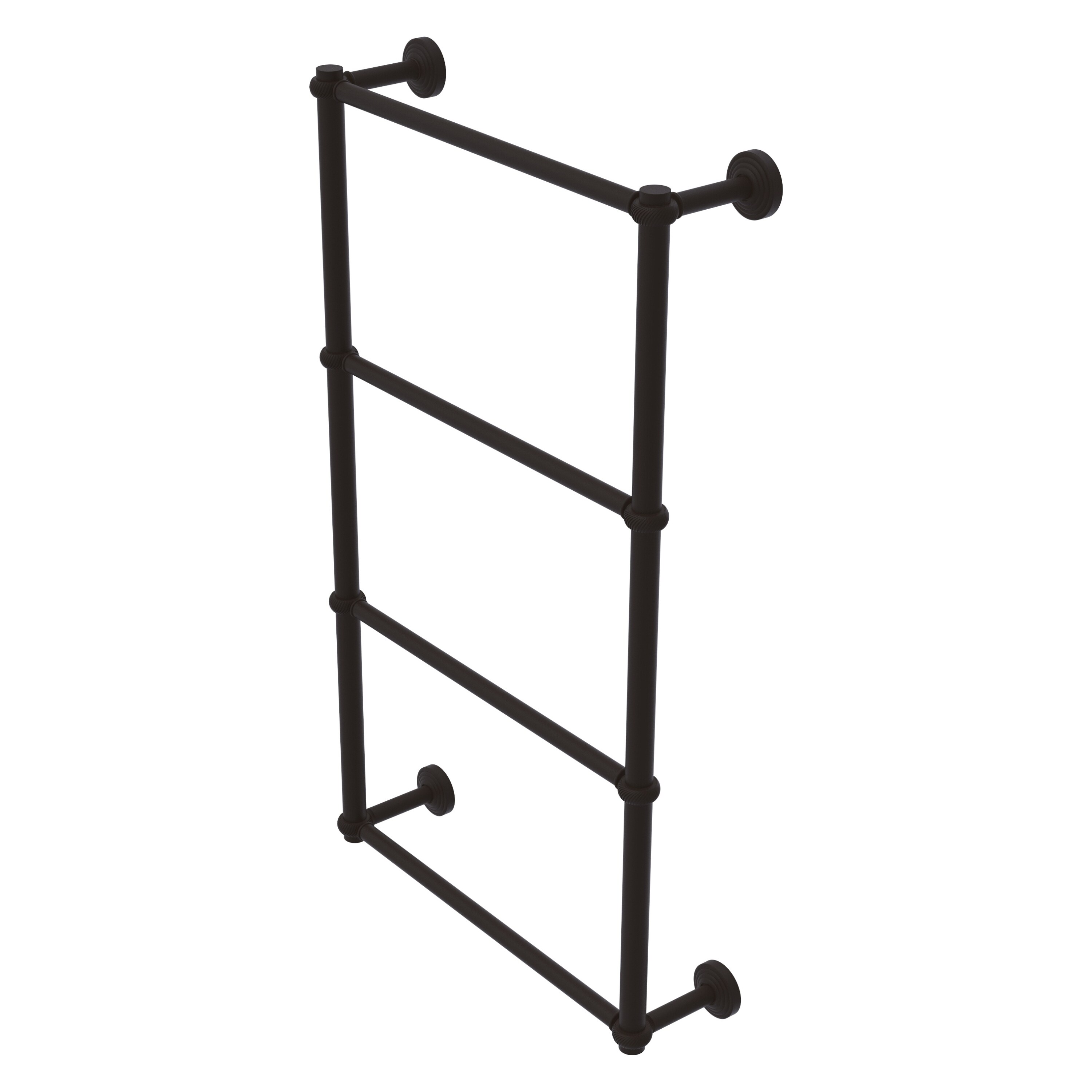 Allied Brass WP-28T-36-ORB Waverly Place 36-in double Oil-rubbed bronze Wall mount 4-tier Towel Bar