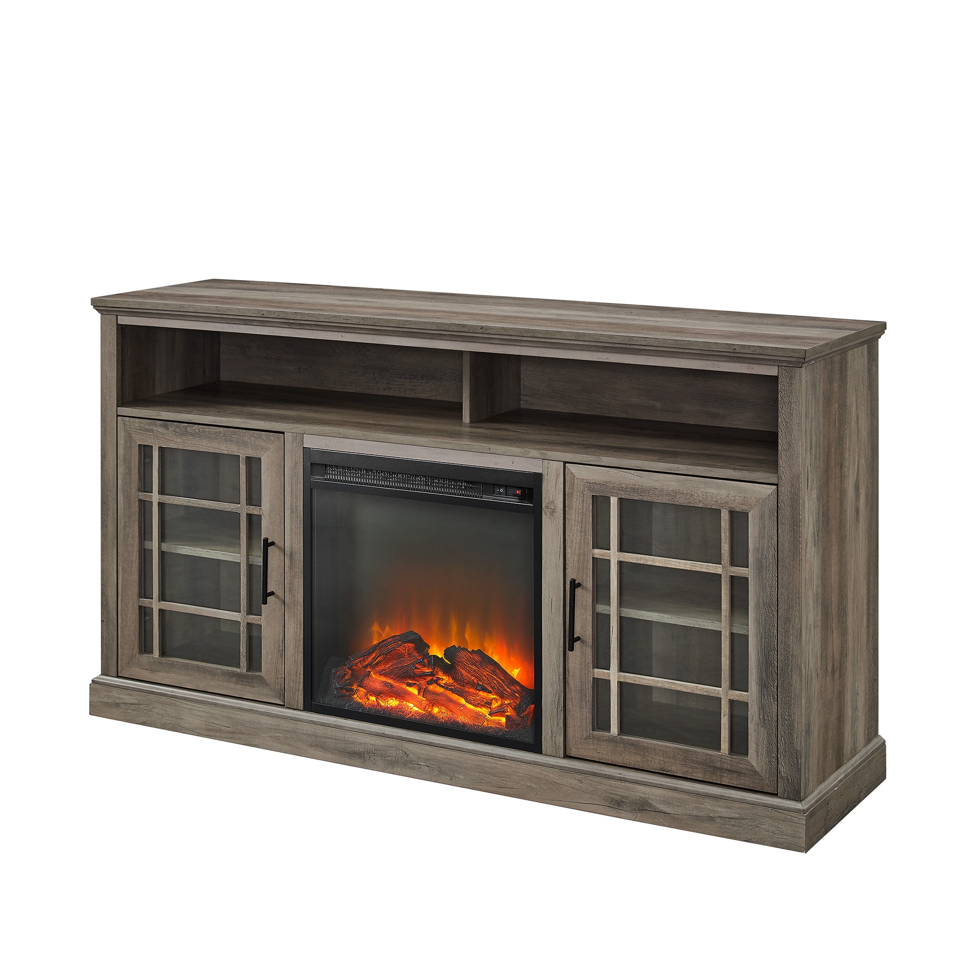 Walker edison electric fireplace tv deals stand