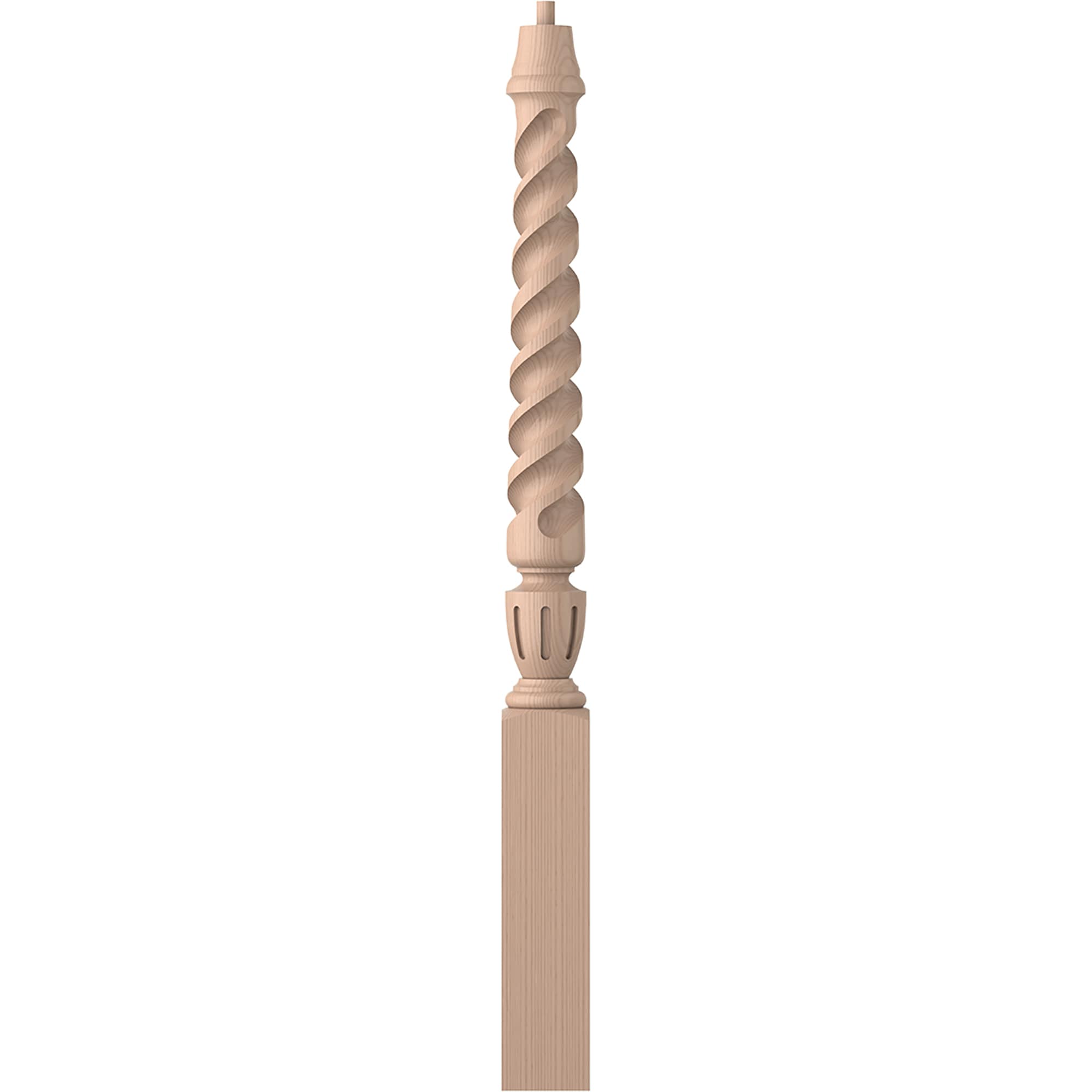 L.J. Smith Stair Systems LJT-3010-M Regent 3.5-in x 43-in Unfinished Maple Starting Stair Newel Post