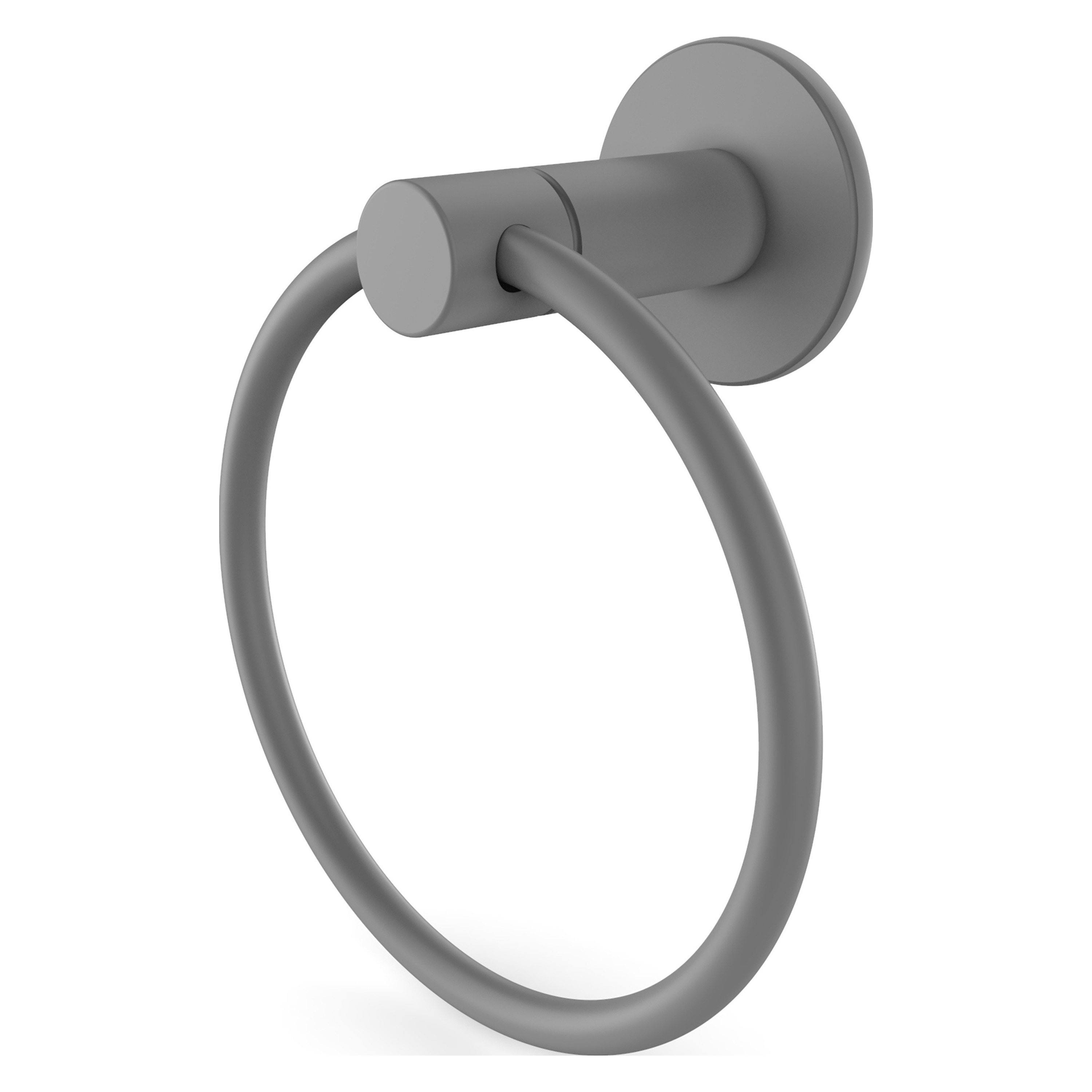 Allied Brass FR-16-GYM Fresno Matte Gray Wall mount Single Towel Ring