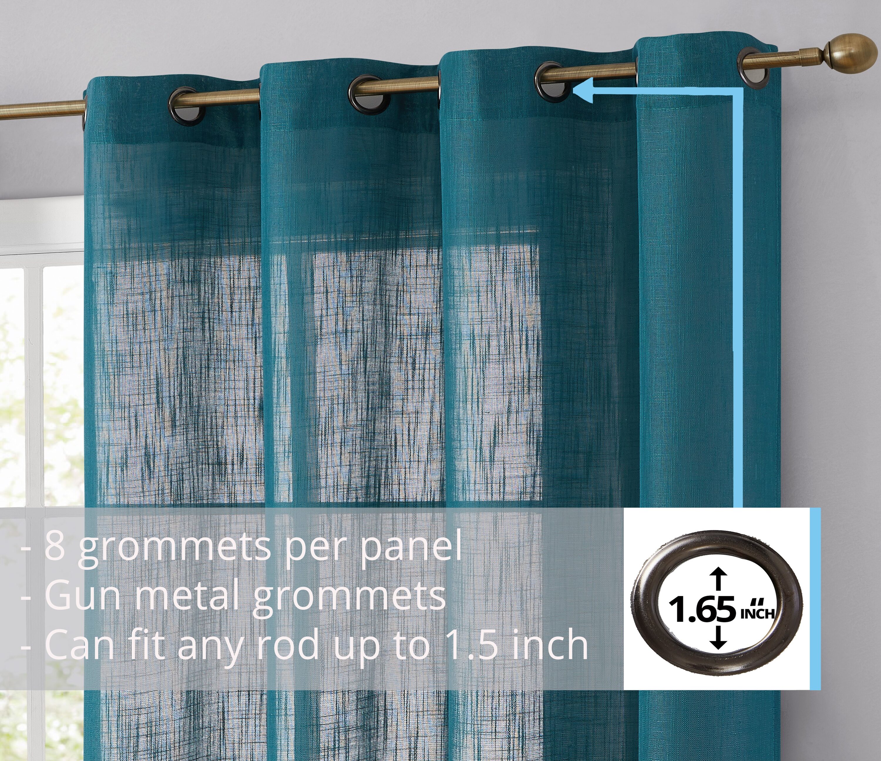 HLC.me ABY-FXLNGR-GRYTL72 curtains - View #2