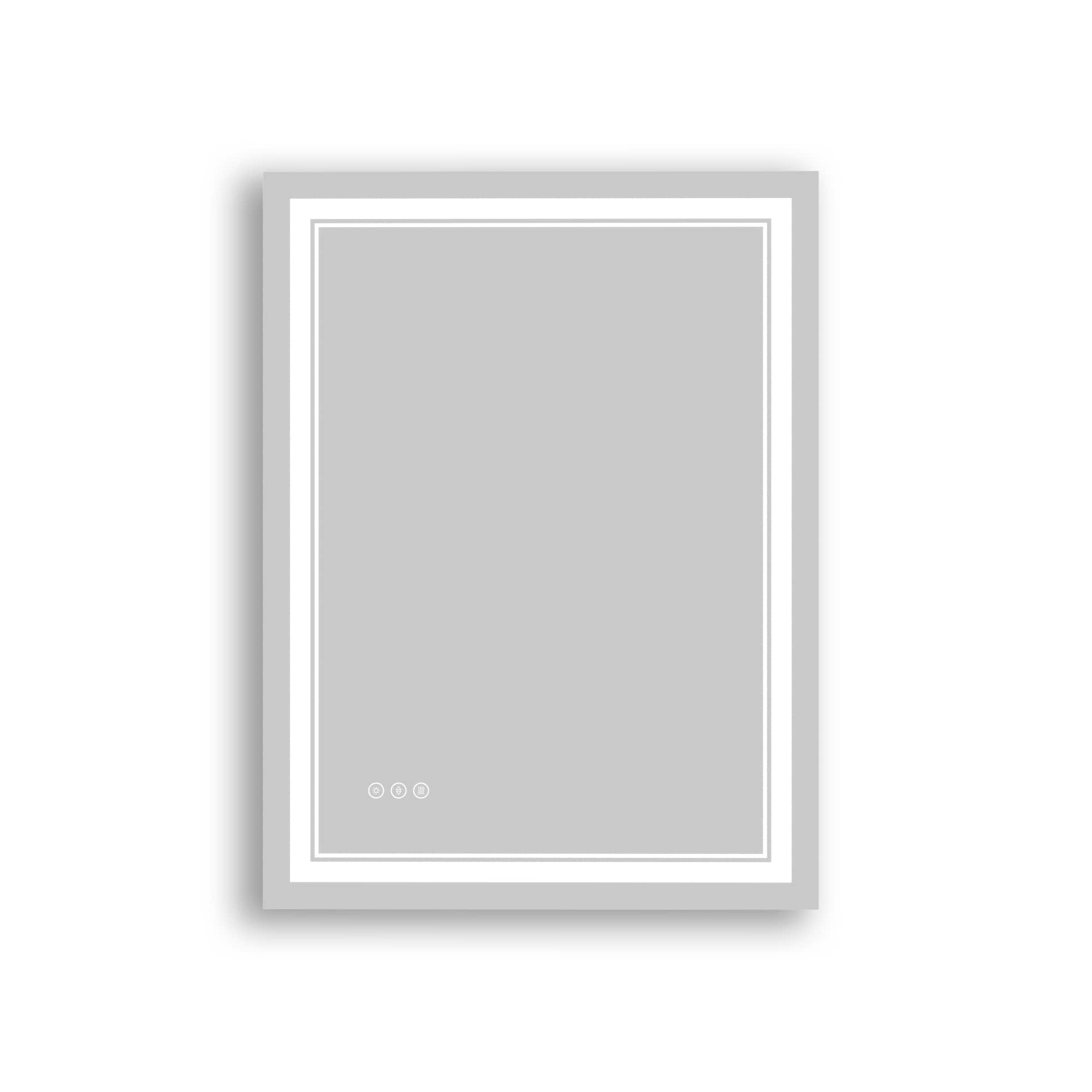 Vanityfus 24-in W 32-in H LED Lighted Bathroom Mirror - Dimmer and Anti-Fog