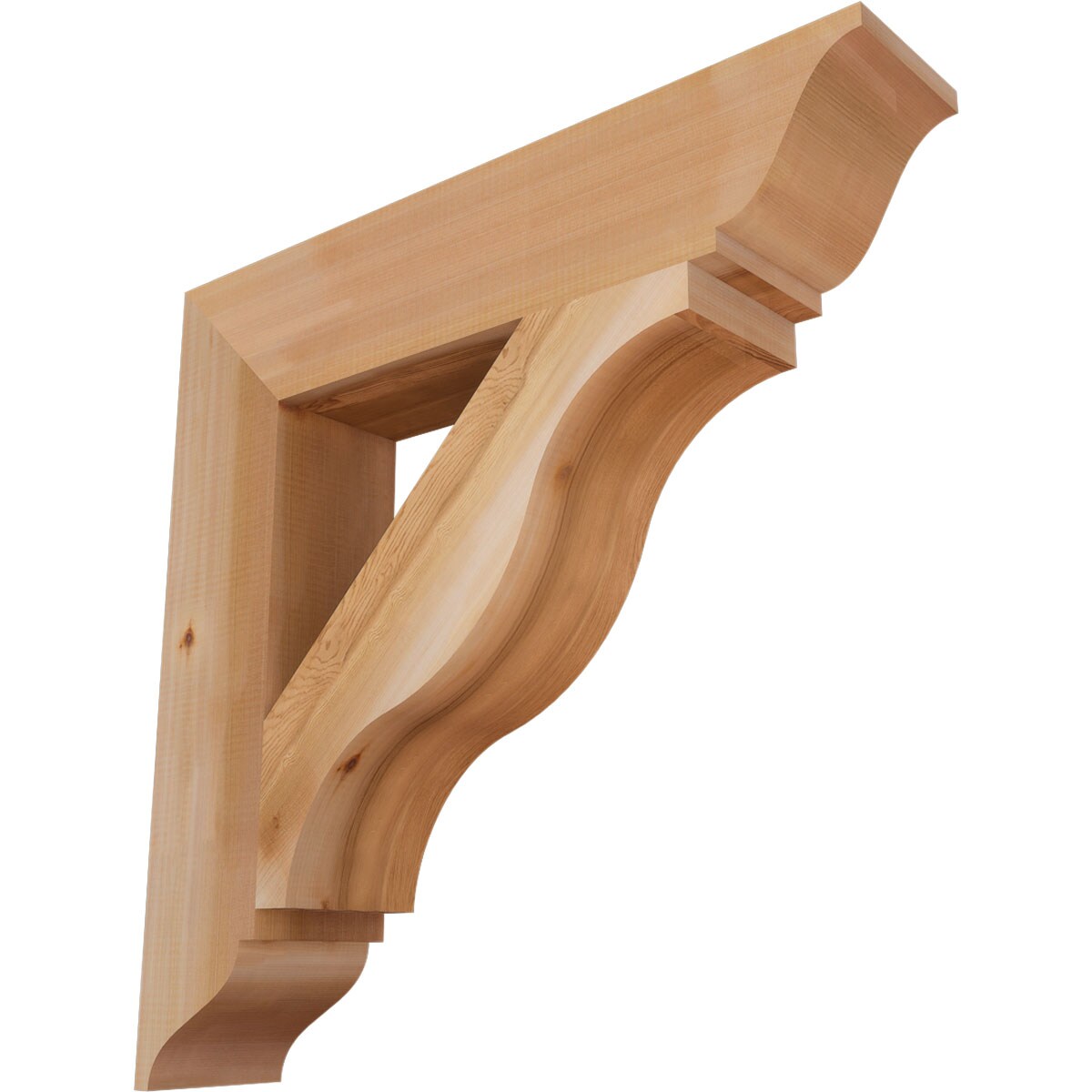 Ekena Millwork BKT06X30X30FST01SWR Funston traditional smooth 5-1/2-in x 30-in x 30-in Western red cedar Brown Wood Standard bracket
