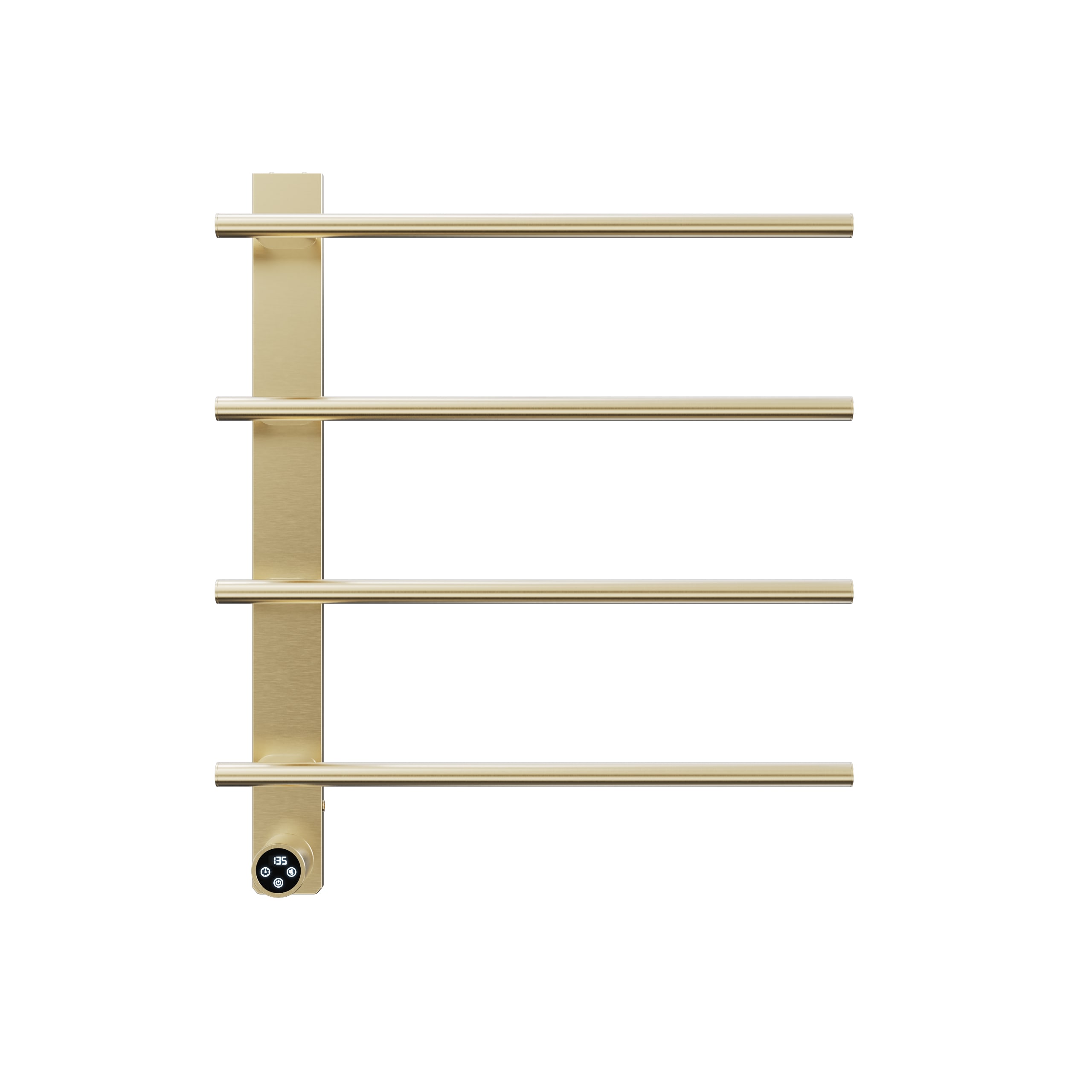 Slickblue 24.2-in Silver/Gold Wall Mounted Heated Towel Bar with Carbon Fiber Heating and 304 Stainless Steel for Spa Center