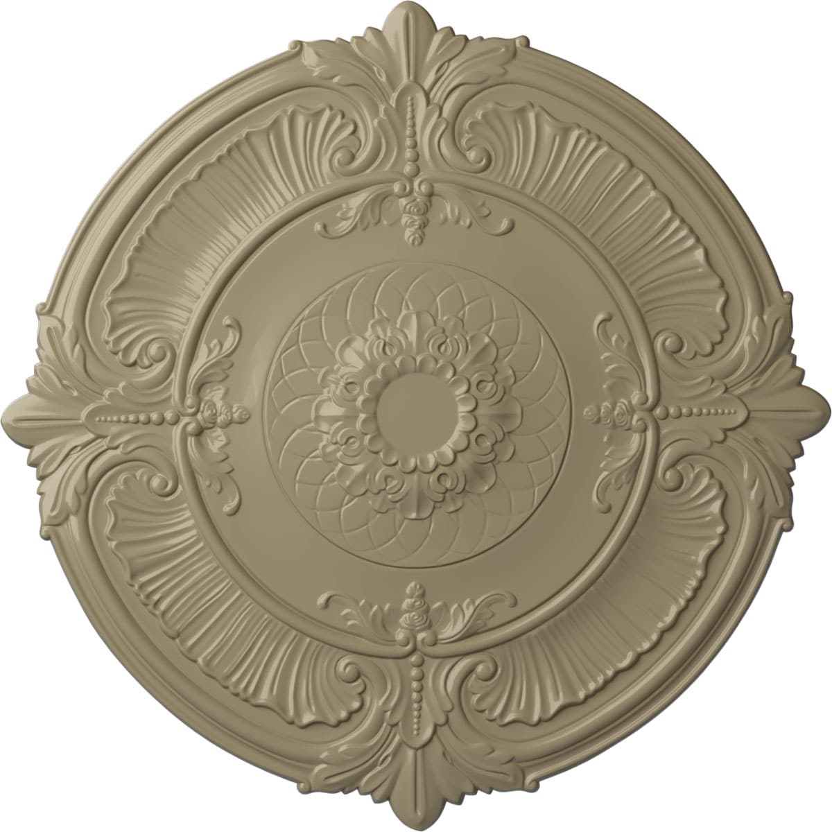 Ekena Millwork CM39ATGDF Attica 39.5-in W x 39.5-in L Painted Gobi Desert Polyurethane Whole Ceiling Medallion
