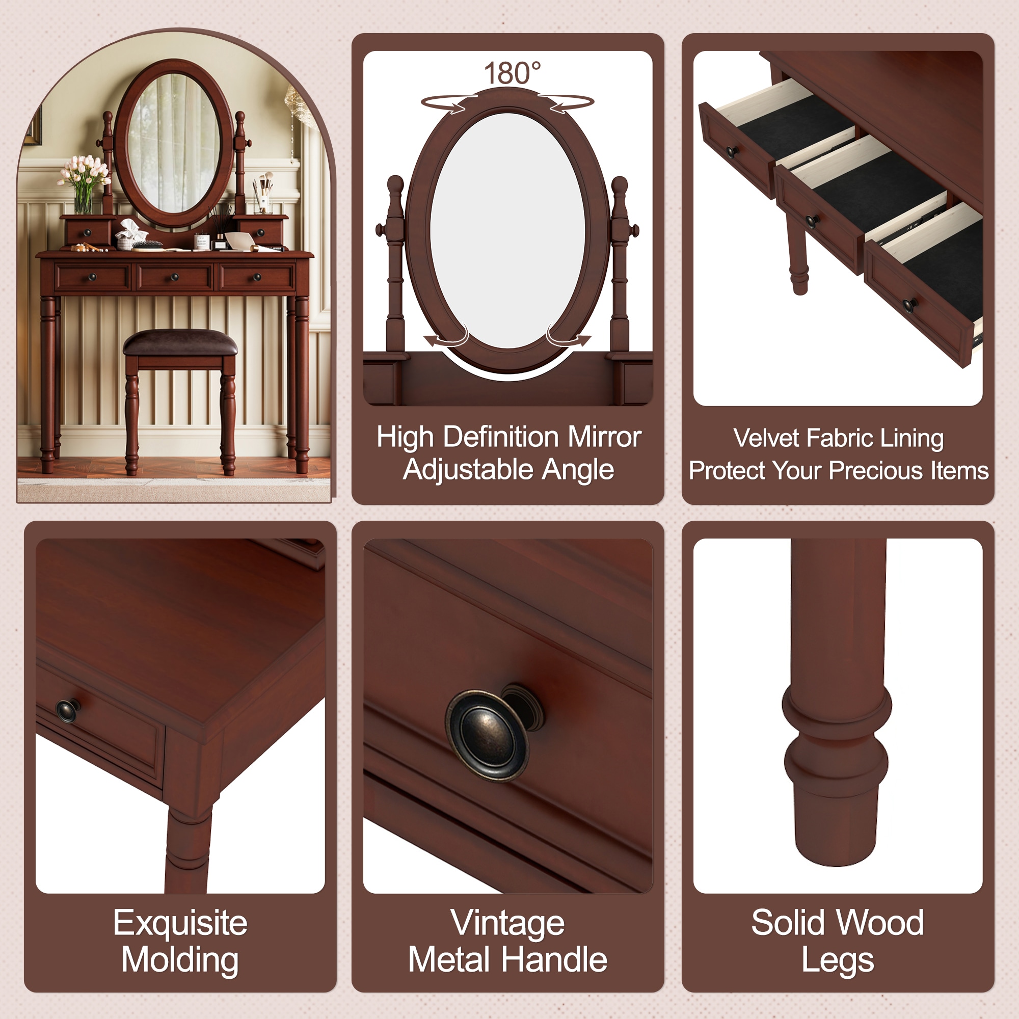 ModernLuxe L3P-N733P305139D Bedroom-Vanities - View #5