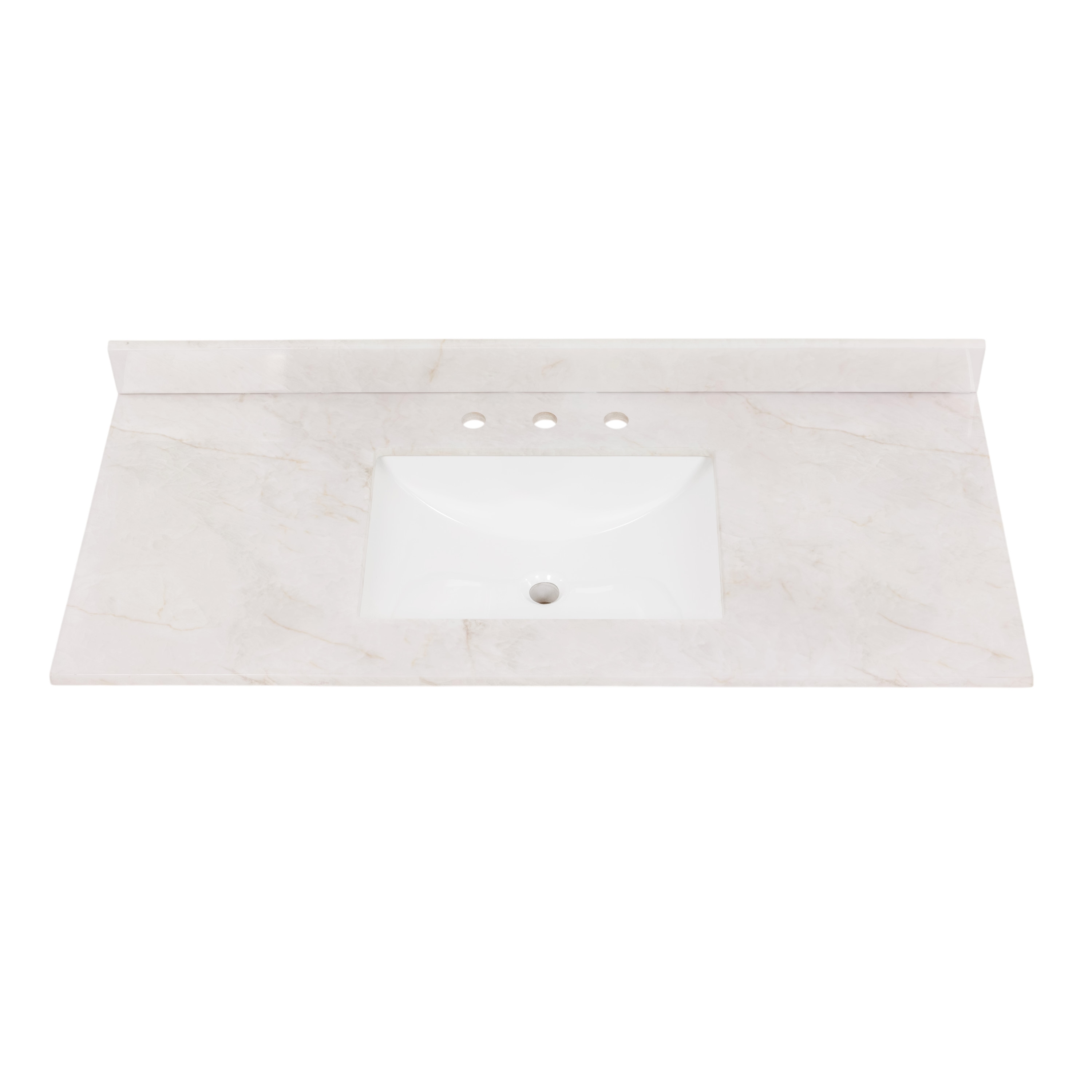 Style Selections Soft Marble Effects Cultured Marble Undermount Bathroom Vanity Top