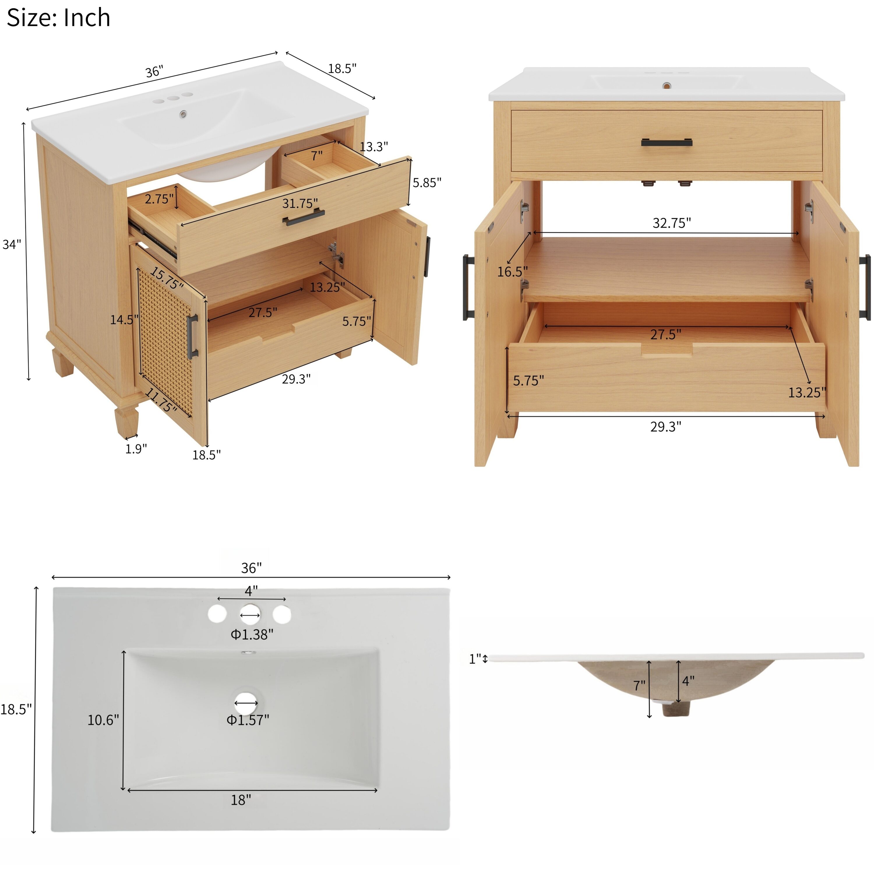 LOVMOR SF-WO-N817P271077N Bath-Vanity-Combo - View #7
