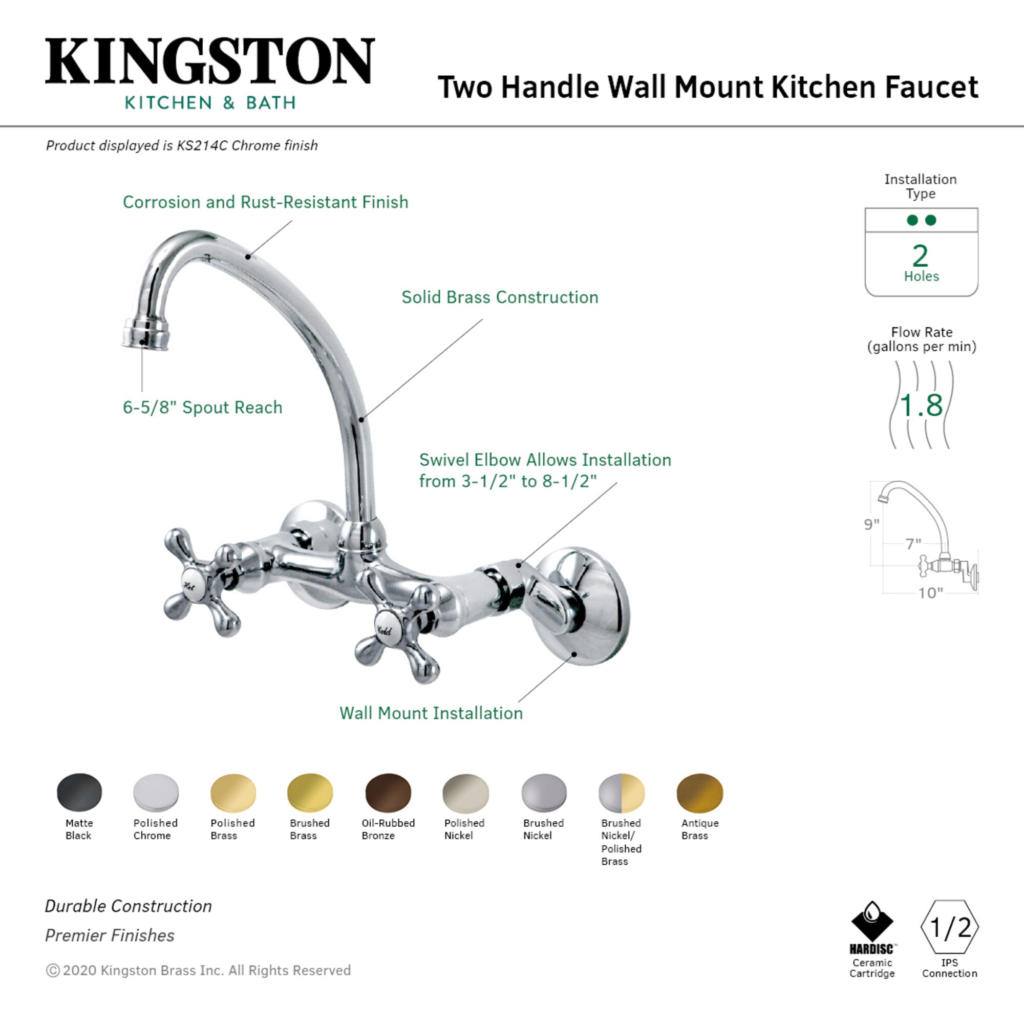 Kingston Brass WLKS214MB Kitchen-Faucets - View #3