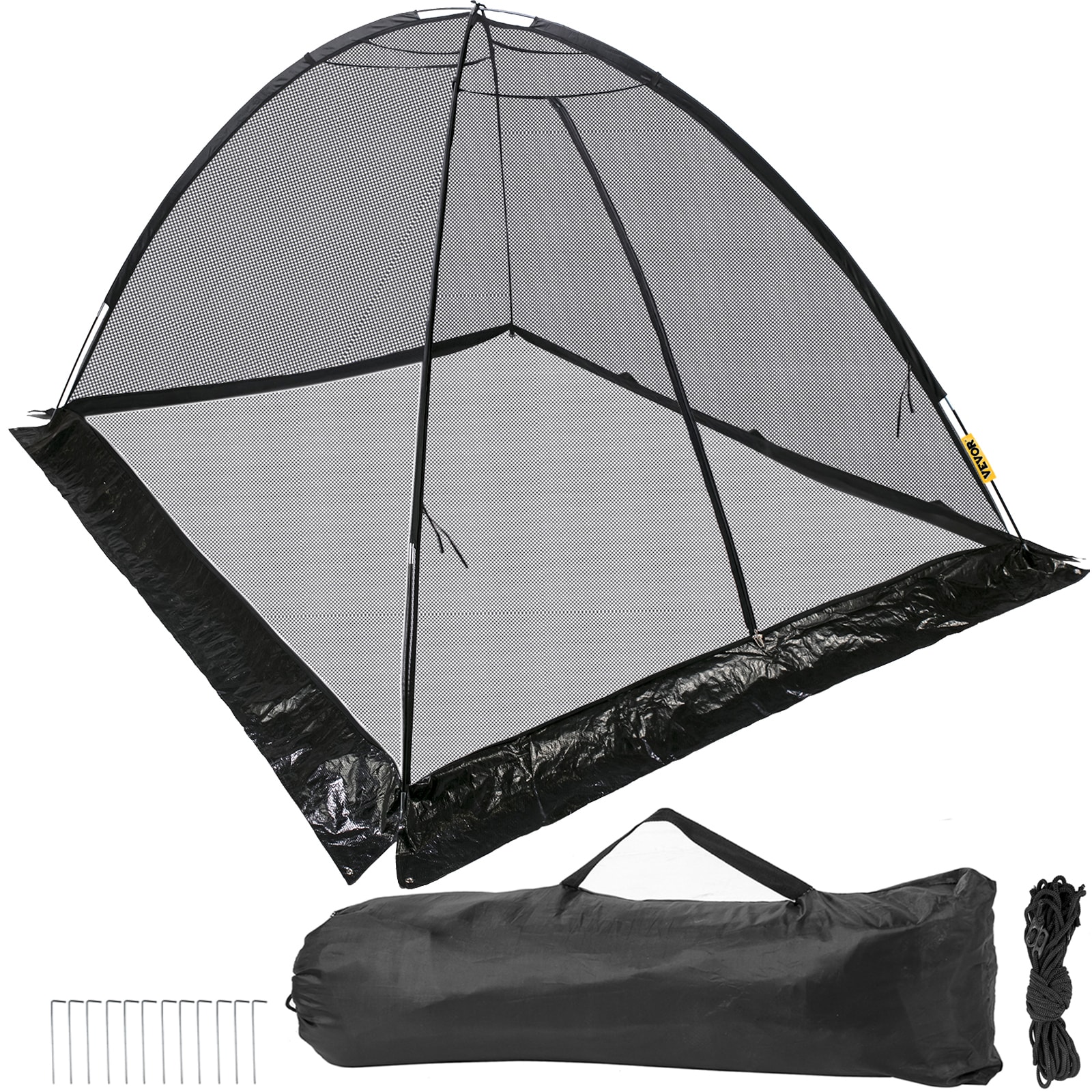 VEVOR HYBHZ10X14FT00001V0 10 x 14 ft Garden Pond Cover 168-in x 120-in x 68.4-in Black Mesh Pond Net