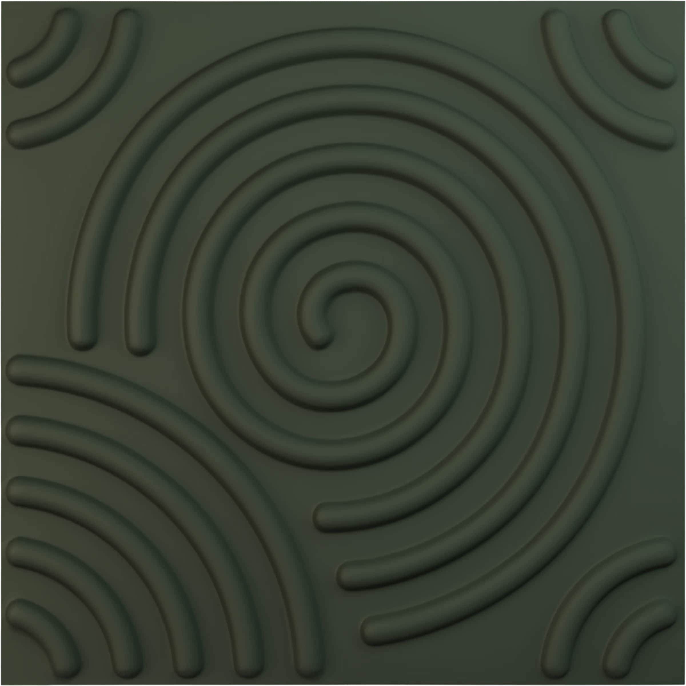 Ekena Millwork WP20X20SPGHC-CASE-12 19-5/8-in x 19-5/8-in Embossed Paintable/Stainable Green PVC Wall Panel ( 12 -Pack, Covers 32.04-sq ft )