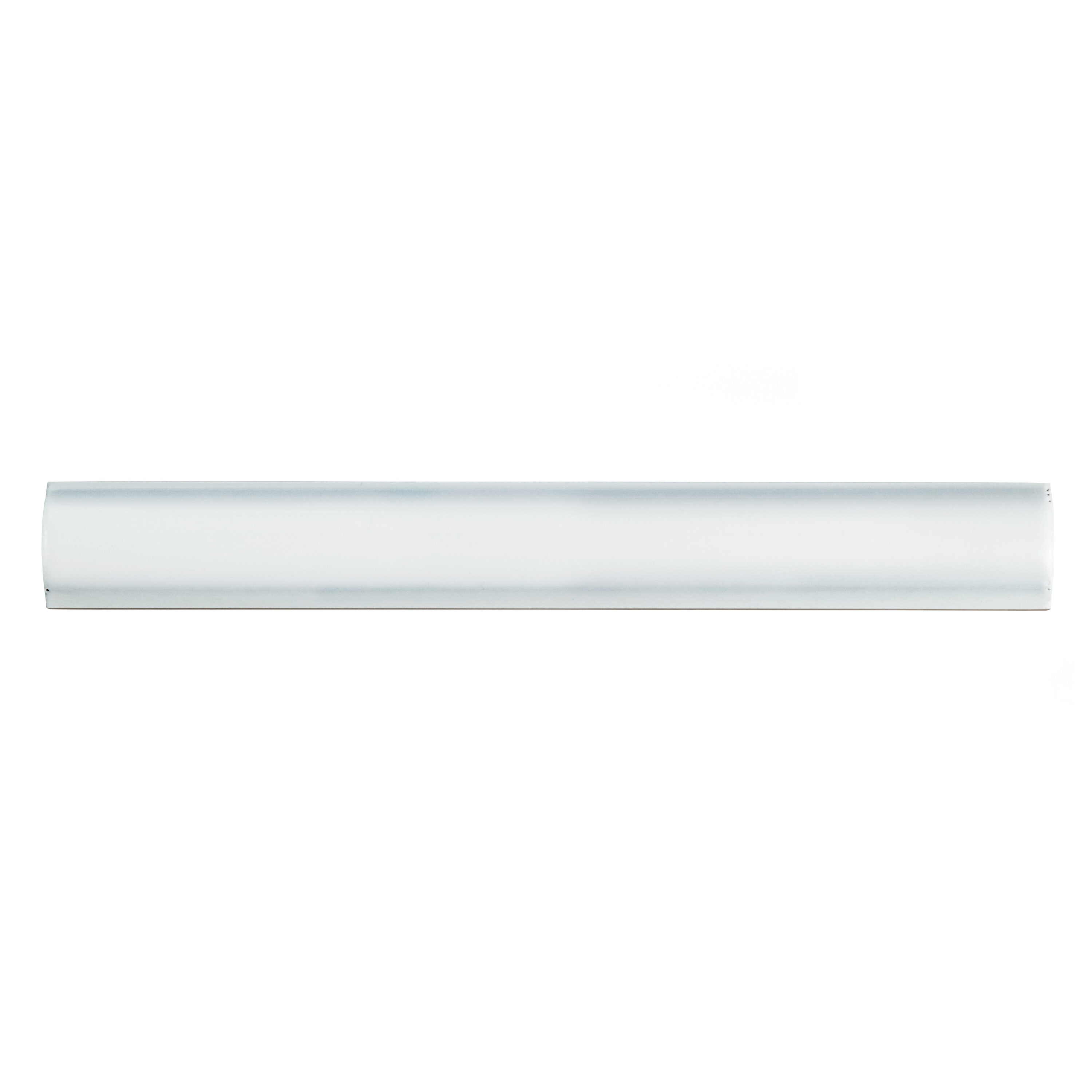 Affinity Tile WSP8WMP Moldura White 1-in x 8-in Glossy Ceramic Chair rail Tile ( 0.6-sq ft / Carton ) 12 -Pack