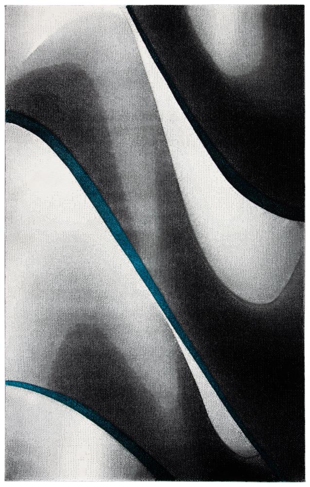 Safavieh HLW712F-8 Hollywood Vinese 8 x 10 (ft) Loomed Polypropylene Gray/Blue Rectangular Indoor Abstract Mid-Century Modern Area rug