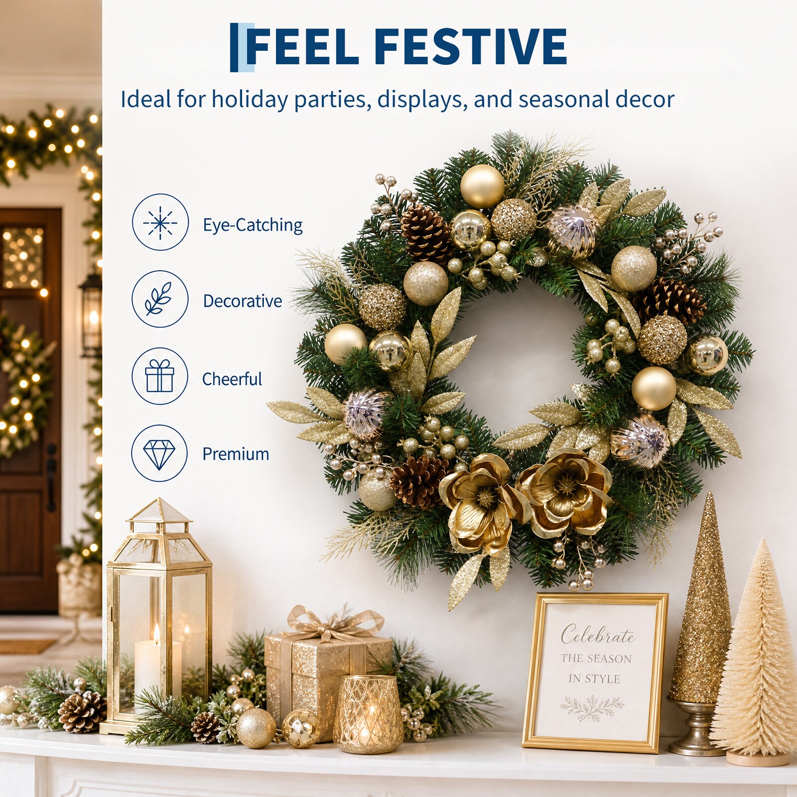 Garvee BPL-SBCT7DH70-N2J Artificial-Christmas-Wreaths - View #7