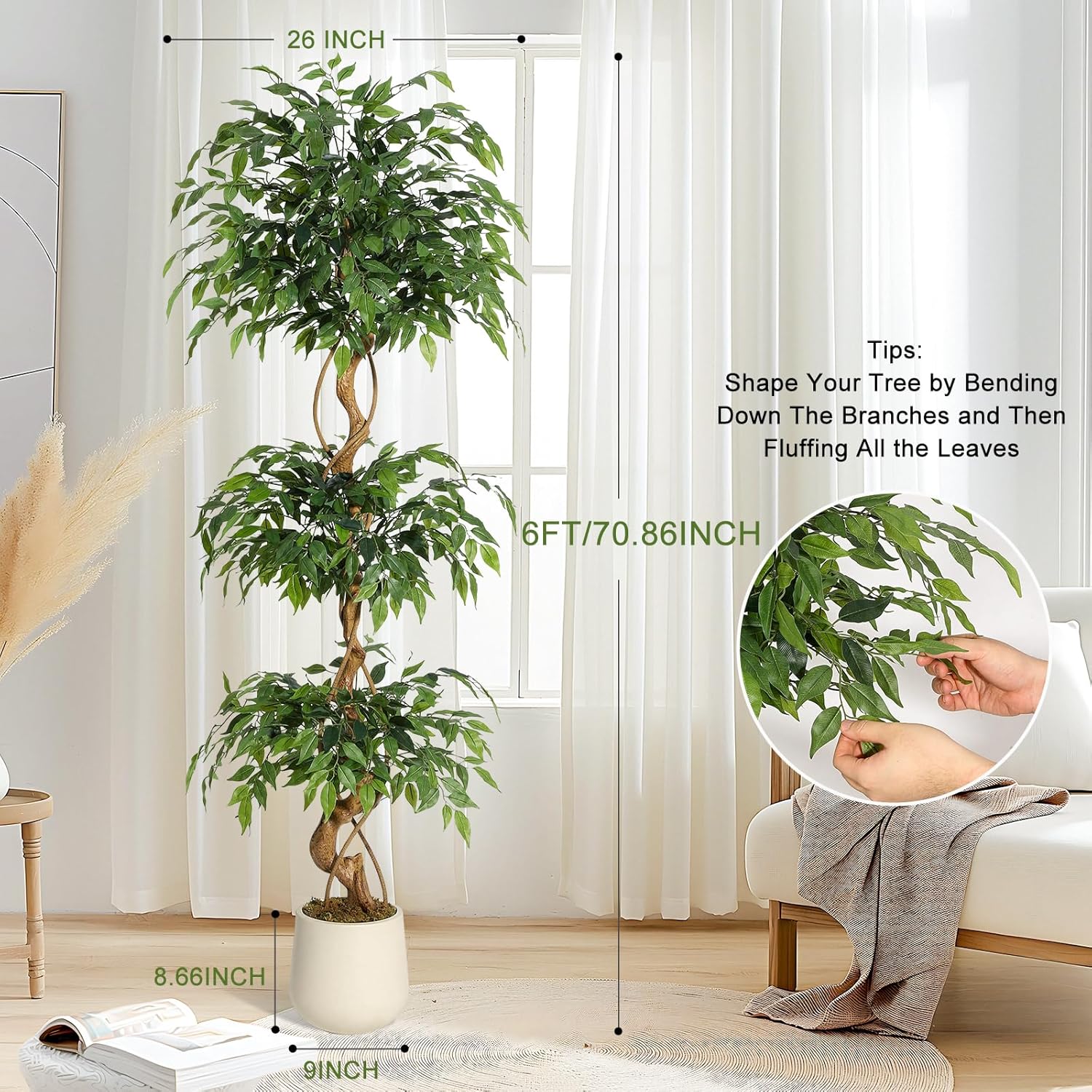 WhizMax DF-PHK-33CBRGS9 Artificial-Plants-Trees - View #3
