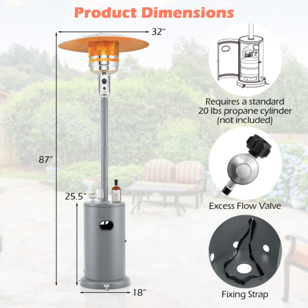 Dimakai DK-NPWF996GR Outdoor-Gas-Patio-Heaters - View #6